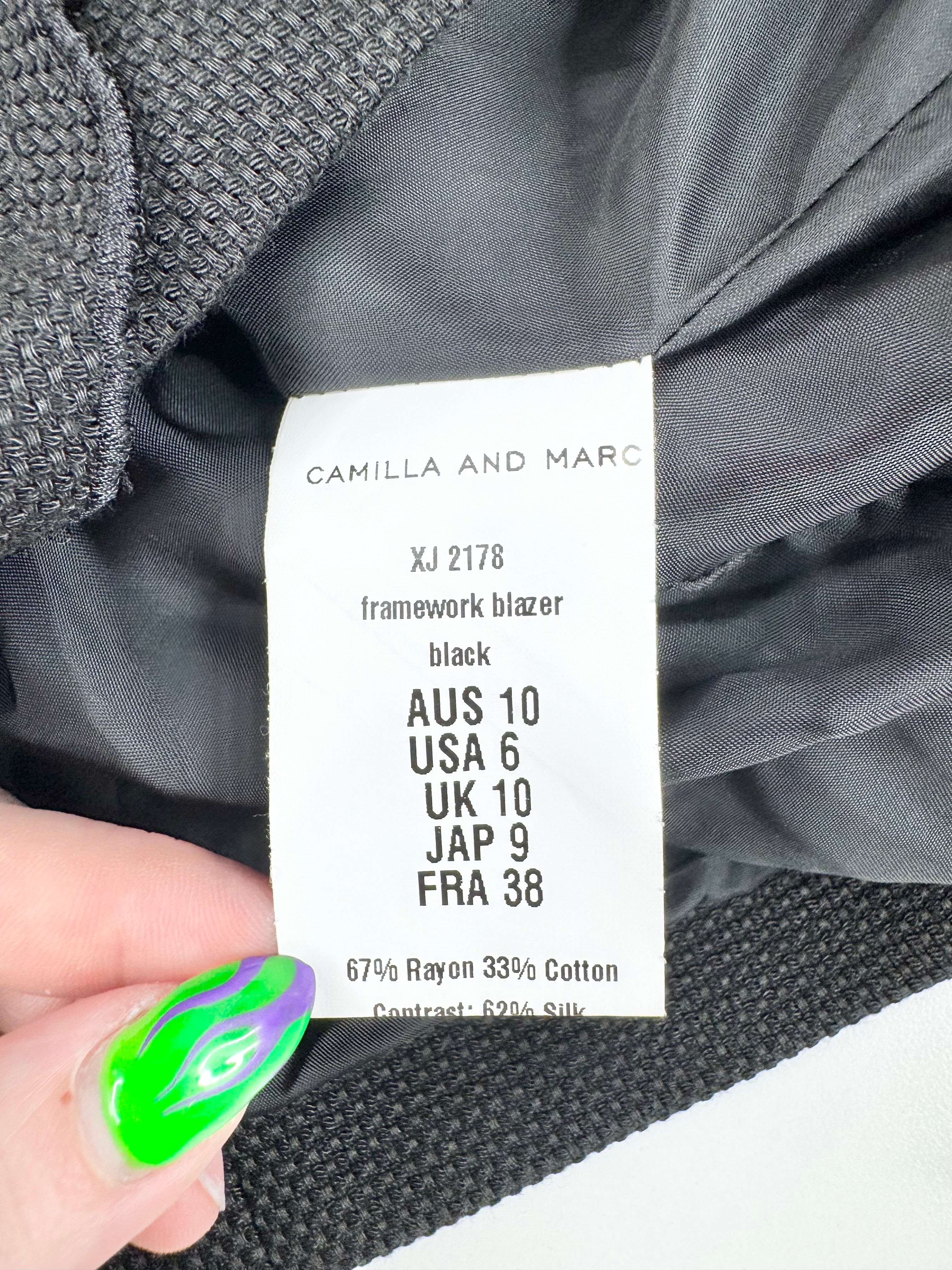 Camilla & Marc Black 'Framework' Blazer - AU10