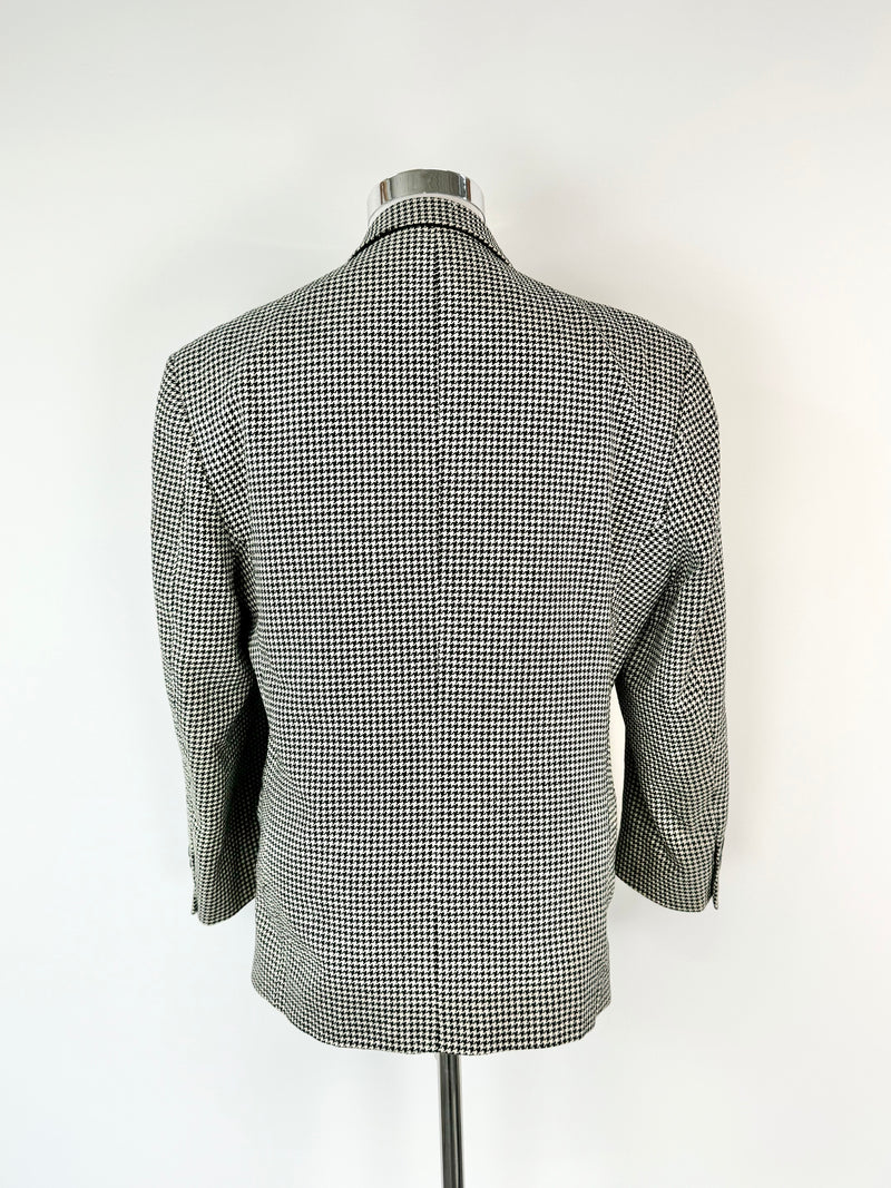 Dominican Republic Silk Houndstooth Blazer - L