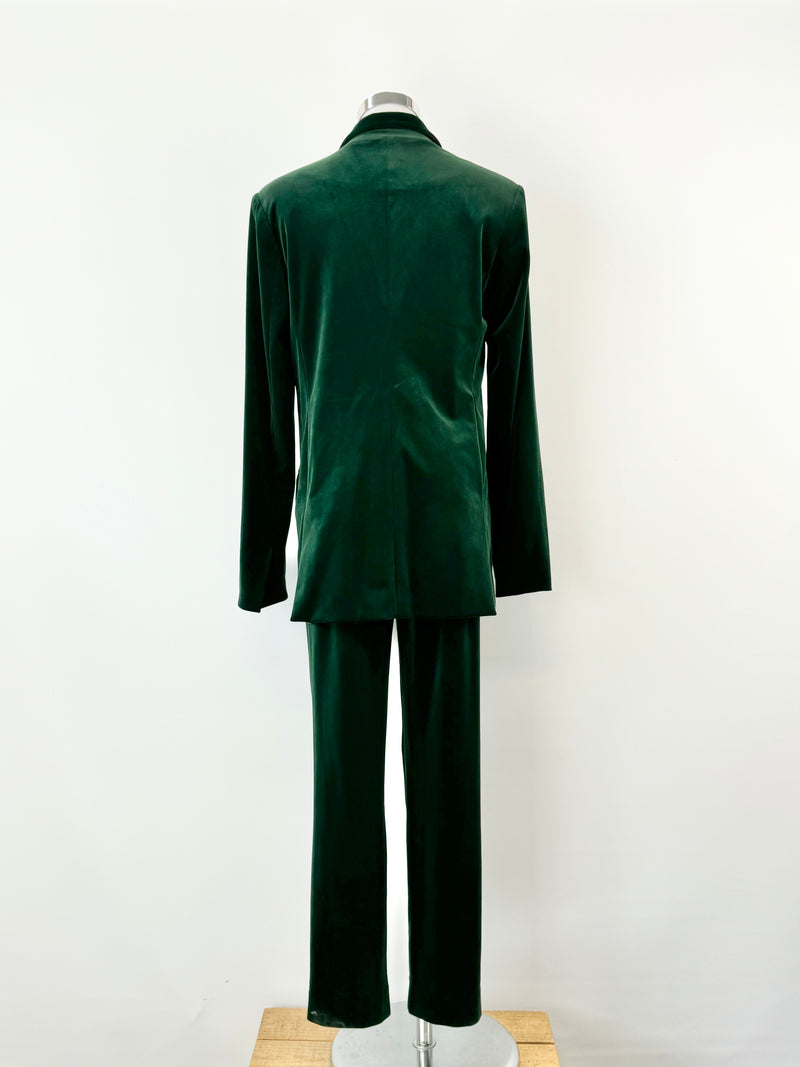 Storm Forest Green Velvet Two Piece Suit - AU8