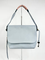 Fossil Cornflower Blue Grained Leather Shoulder Bag