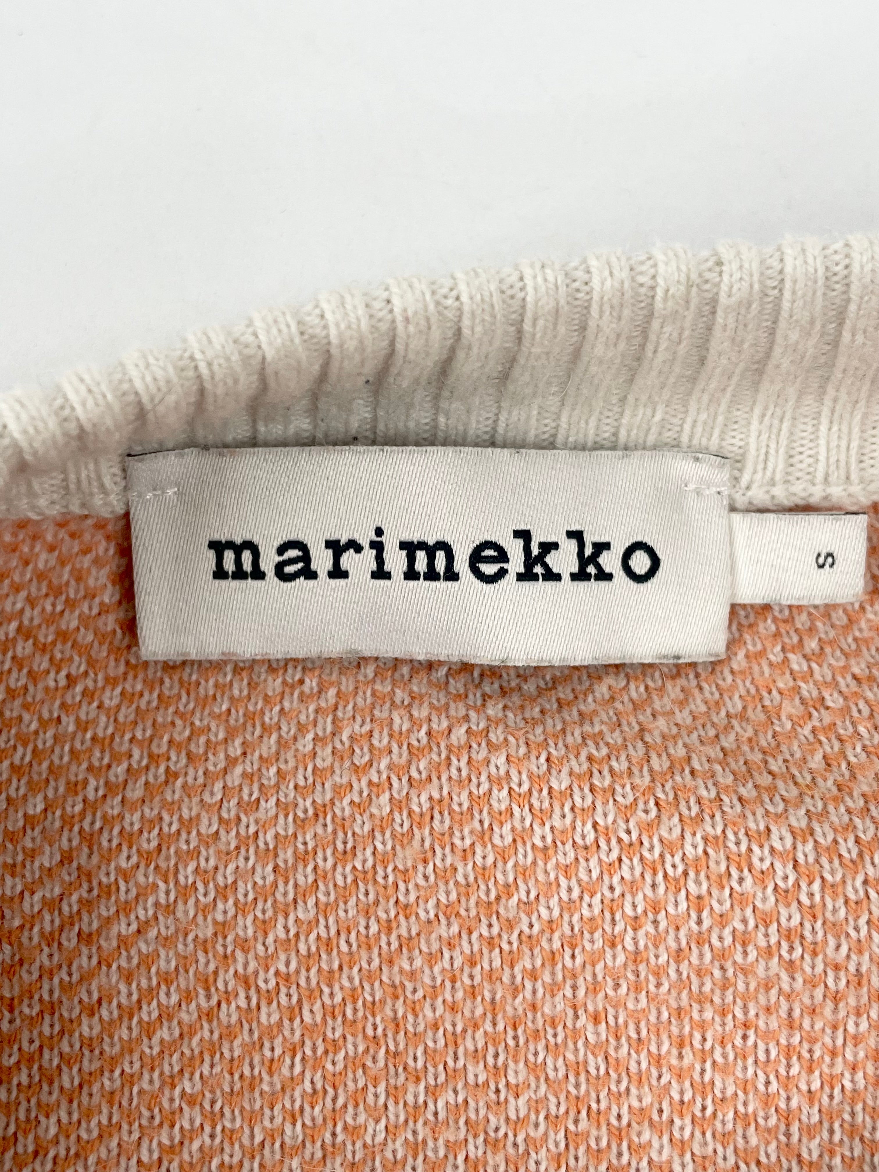 Marimekko White 'Lohdukas' Flower Knit Sweater - AU8