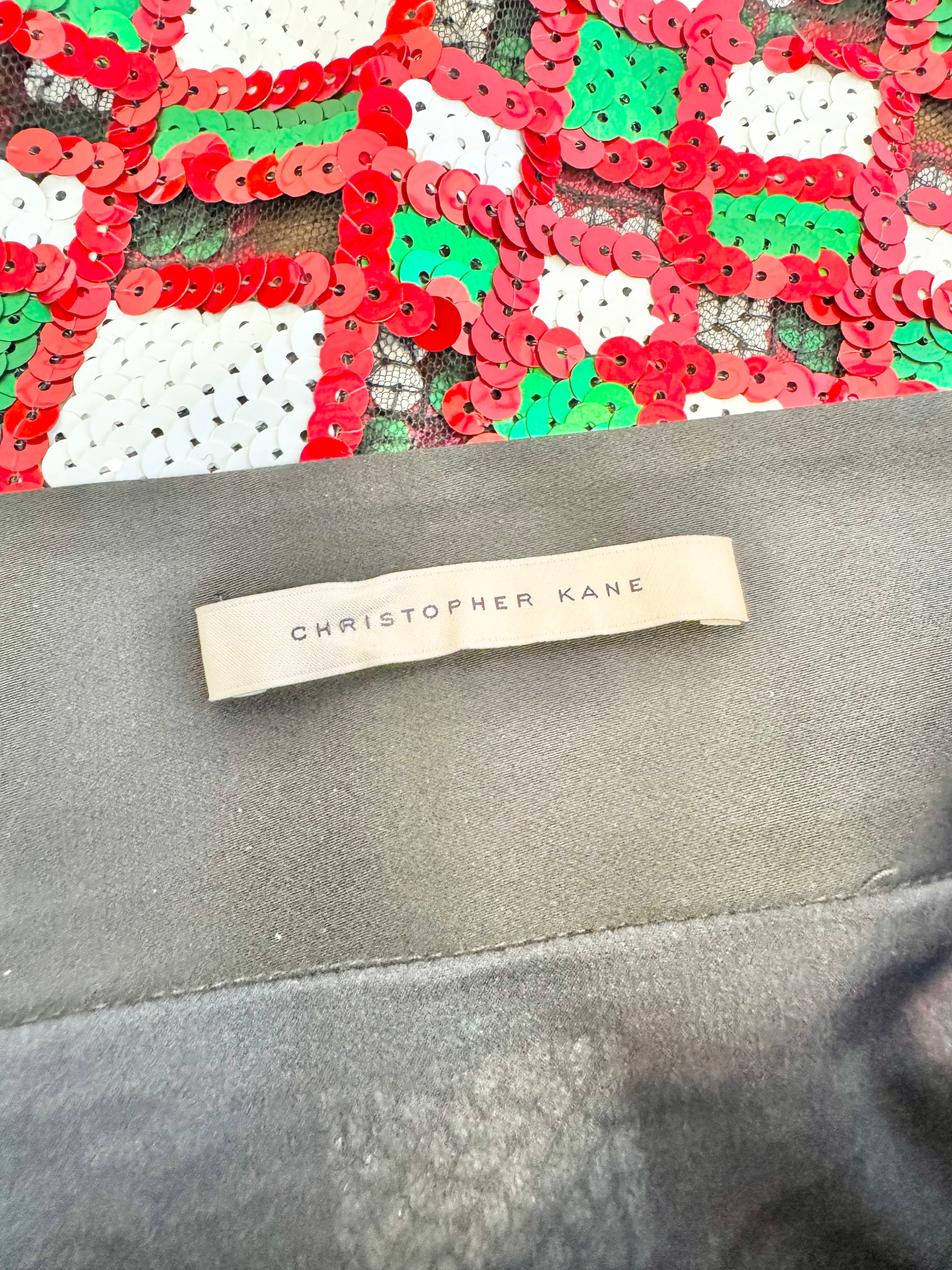 Christopher Kane Checkered Sequin Tulle Midi - AU8