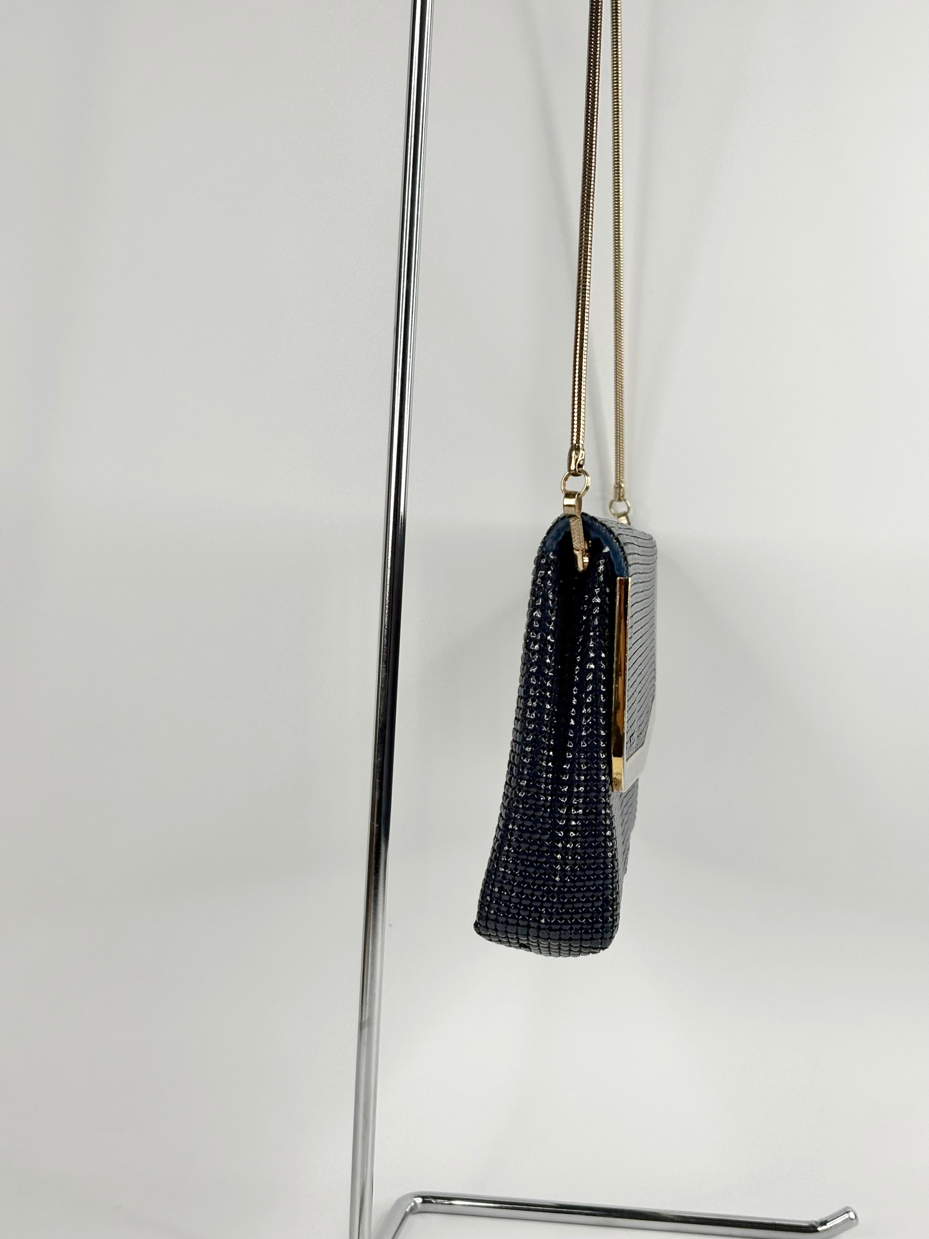 Vintage Glomesh Navy Clutch