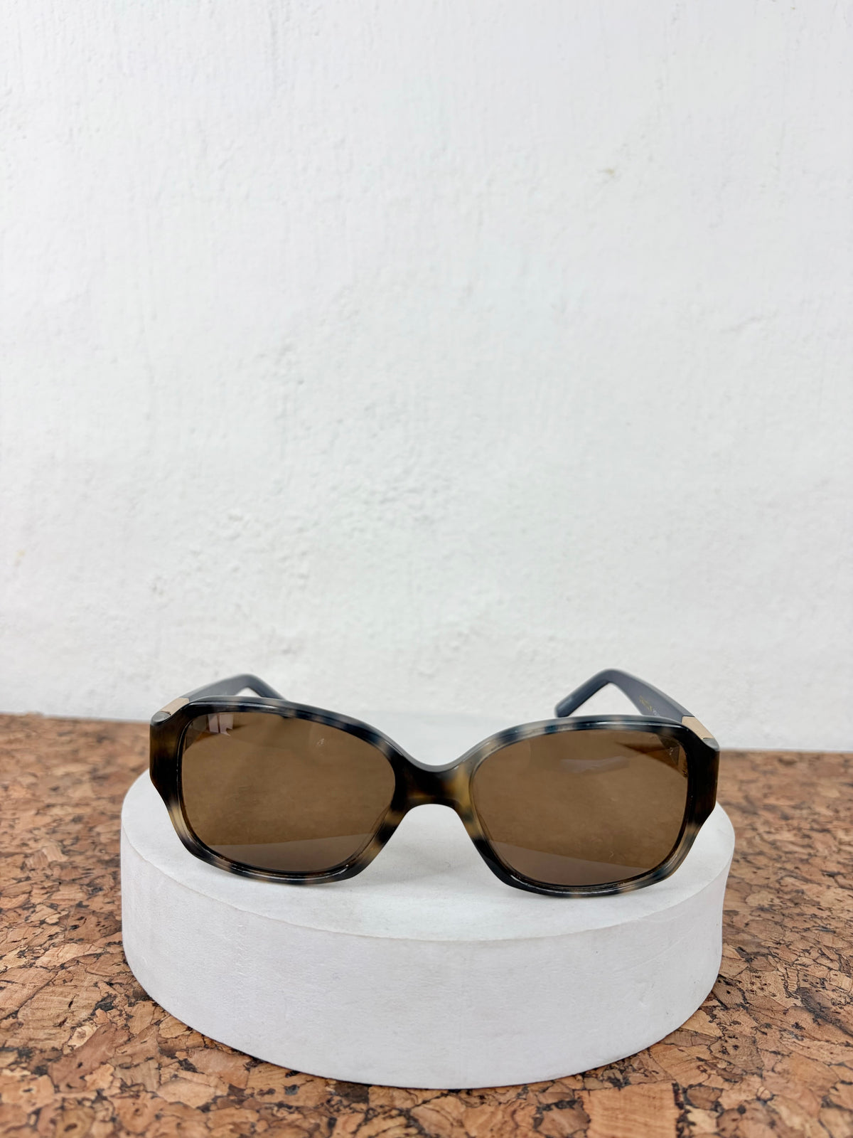 Oroton Jacinta Navy & Tortoiseshell Rectangular Frame Sunglasses