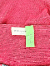 Dries van Noten Red Rose Knitwear Top - AU6/8
