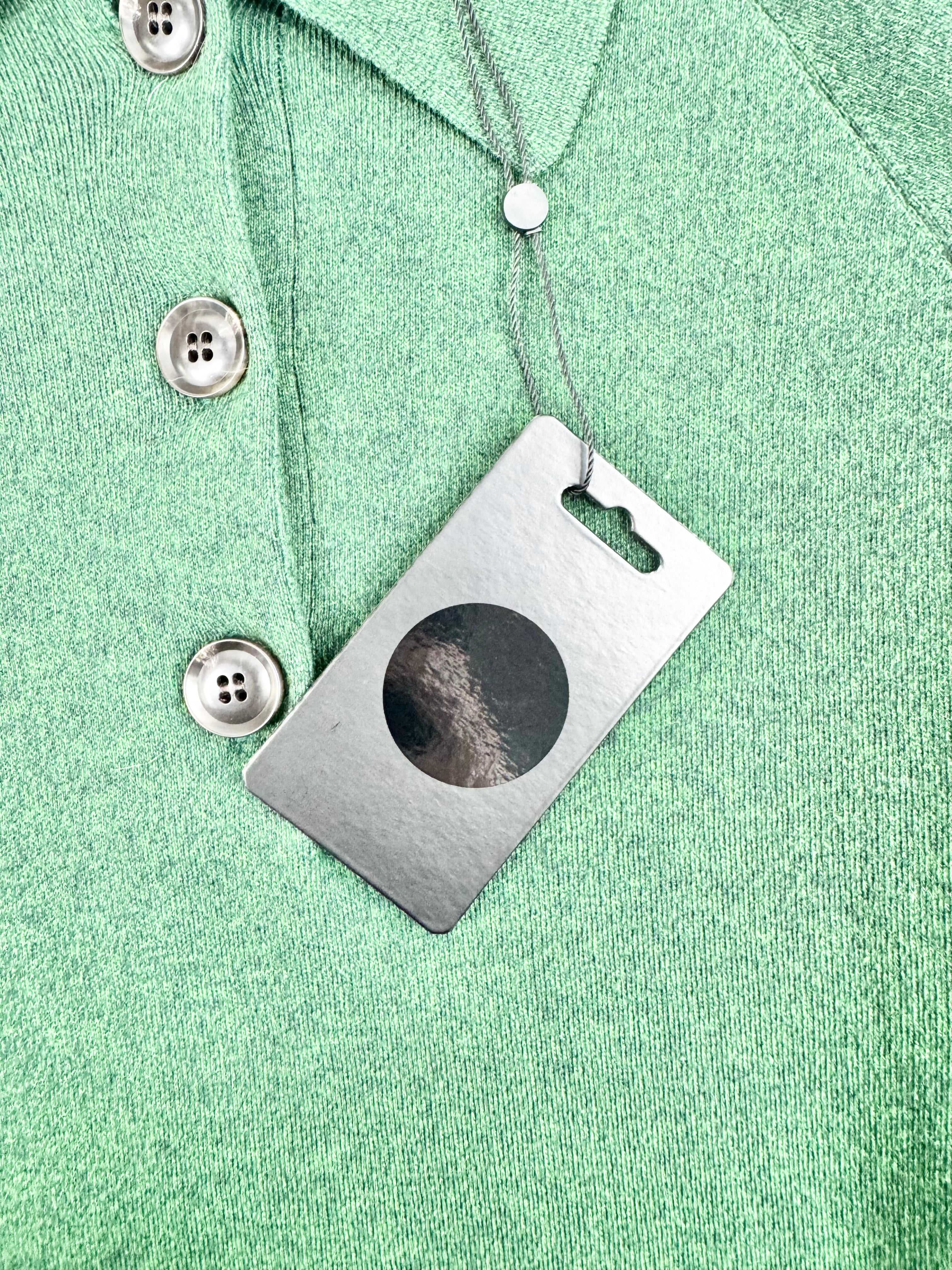 Bassike Green Marl Longline Compact Knit Dress - AU6/8