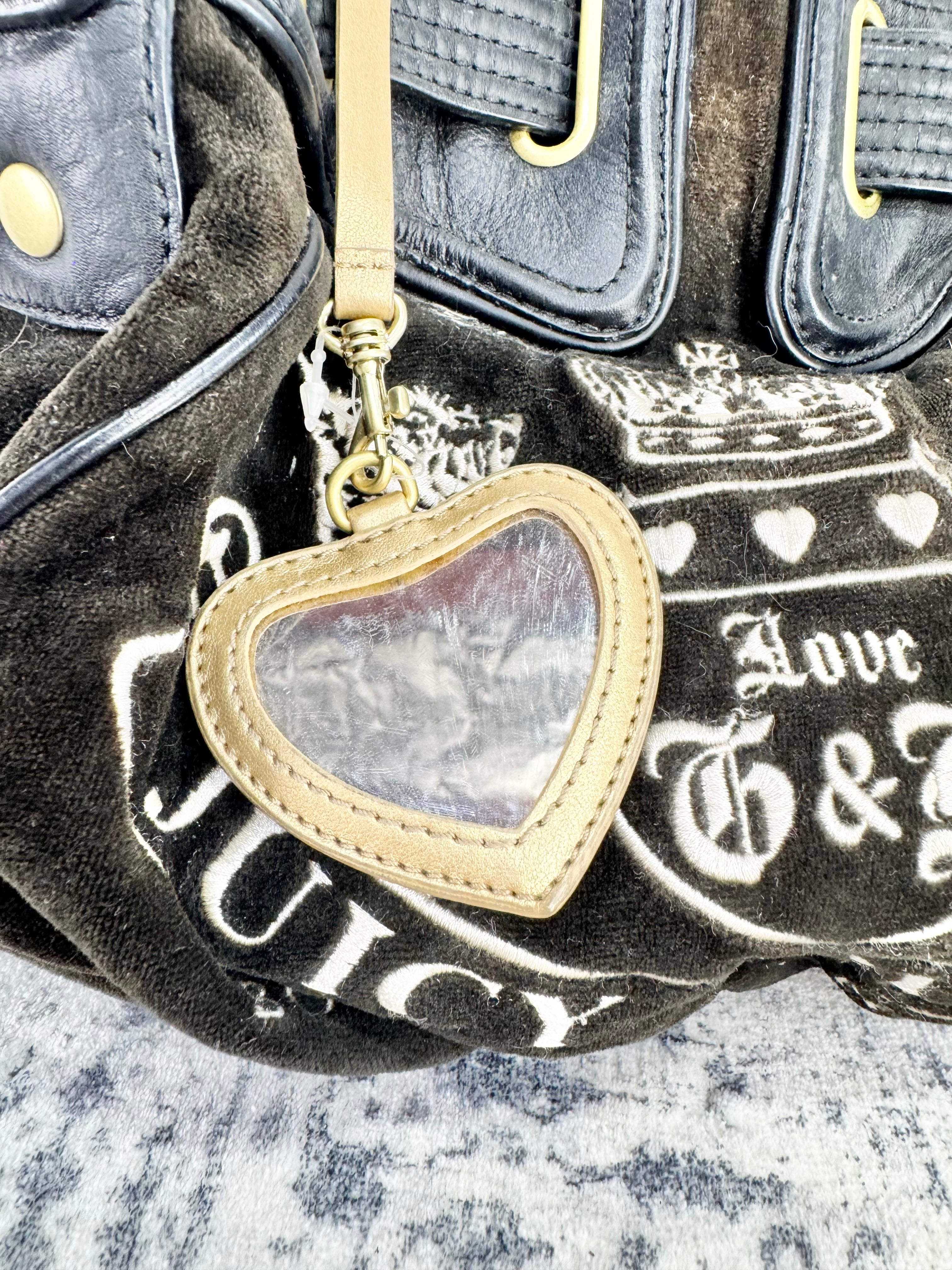Juicy Couture Brown Velour Y2K Shoulder Bag