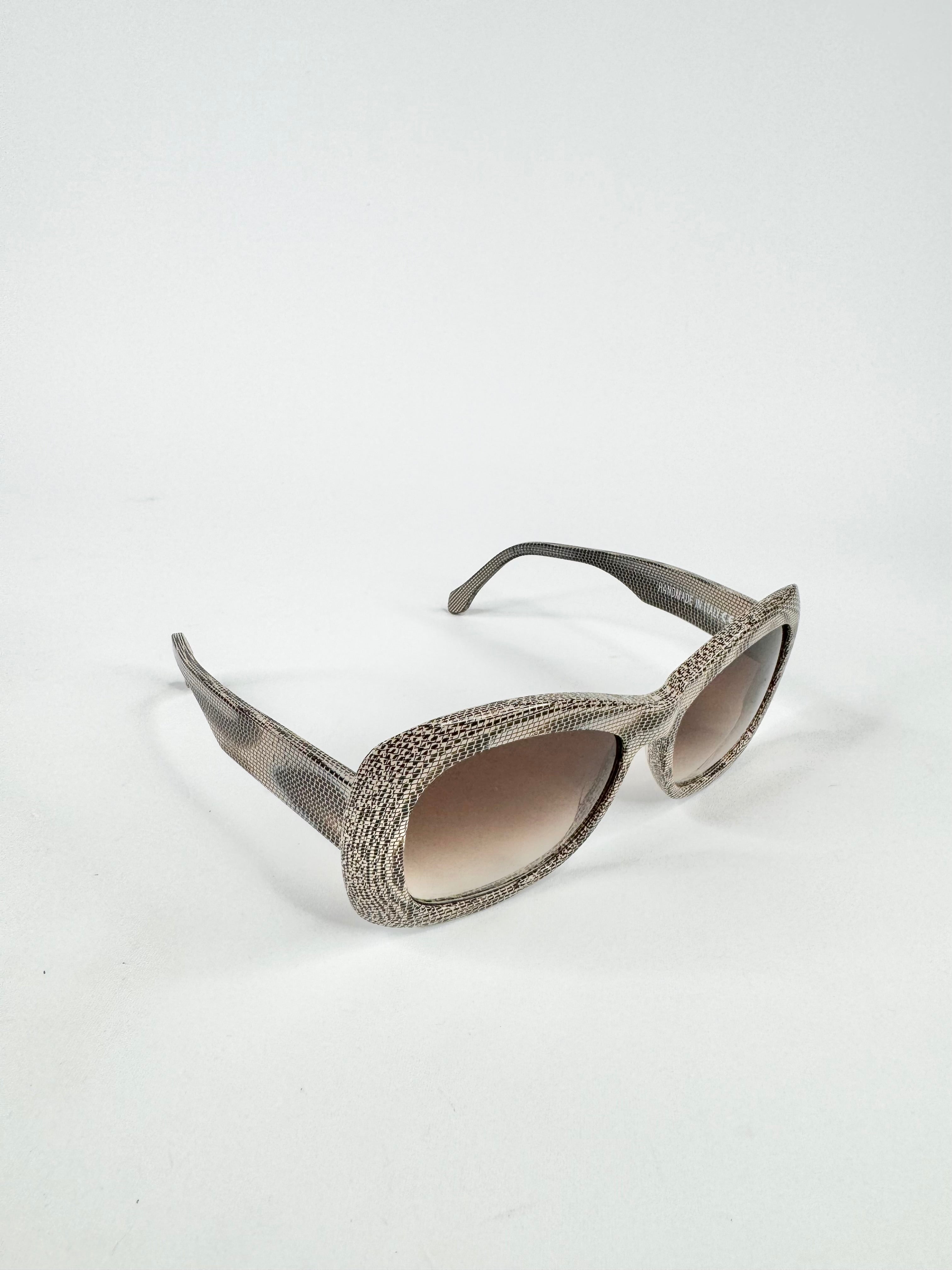 Pagani Grey, Beige & Taupe Pattern Sunglasses