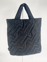 Rollie Black Nylon Puffer Tote Bag