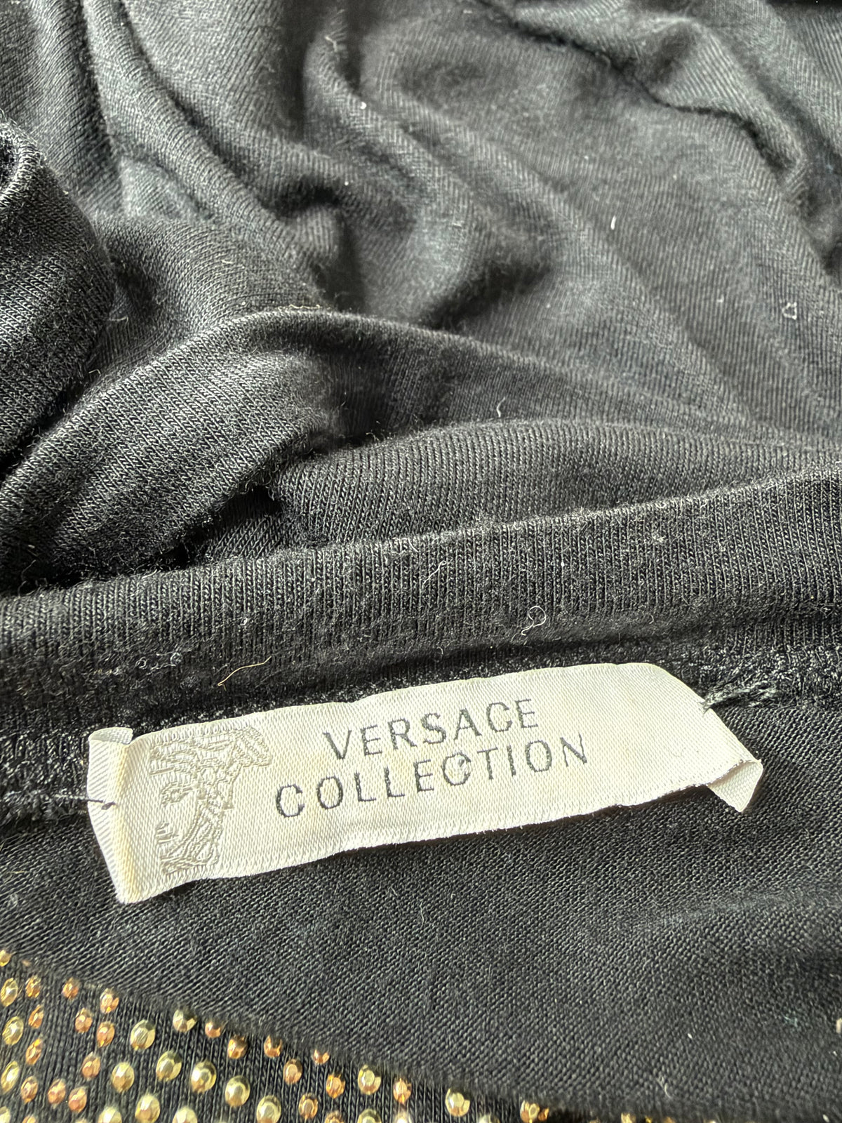 Versace Collection Studded Brocade Pattern Relaxed Fit Shirt - AU12/14