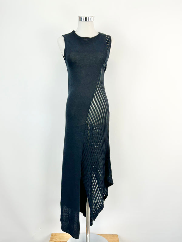 Condotti Black Cotton Asymmetrical Dress - AU8