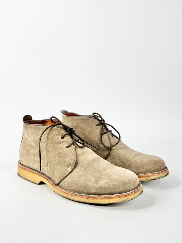 Zegna Suede Geige Lace Up Shoes - US8.5