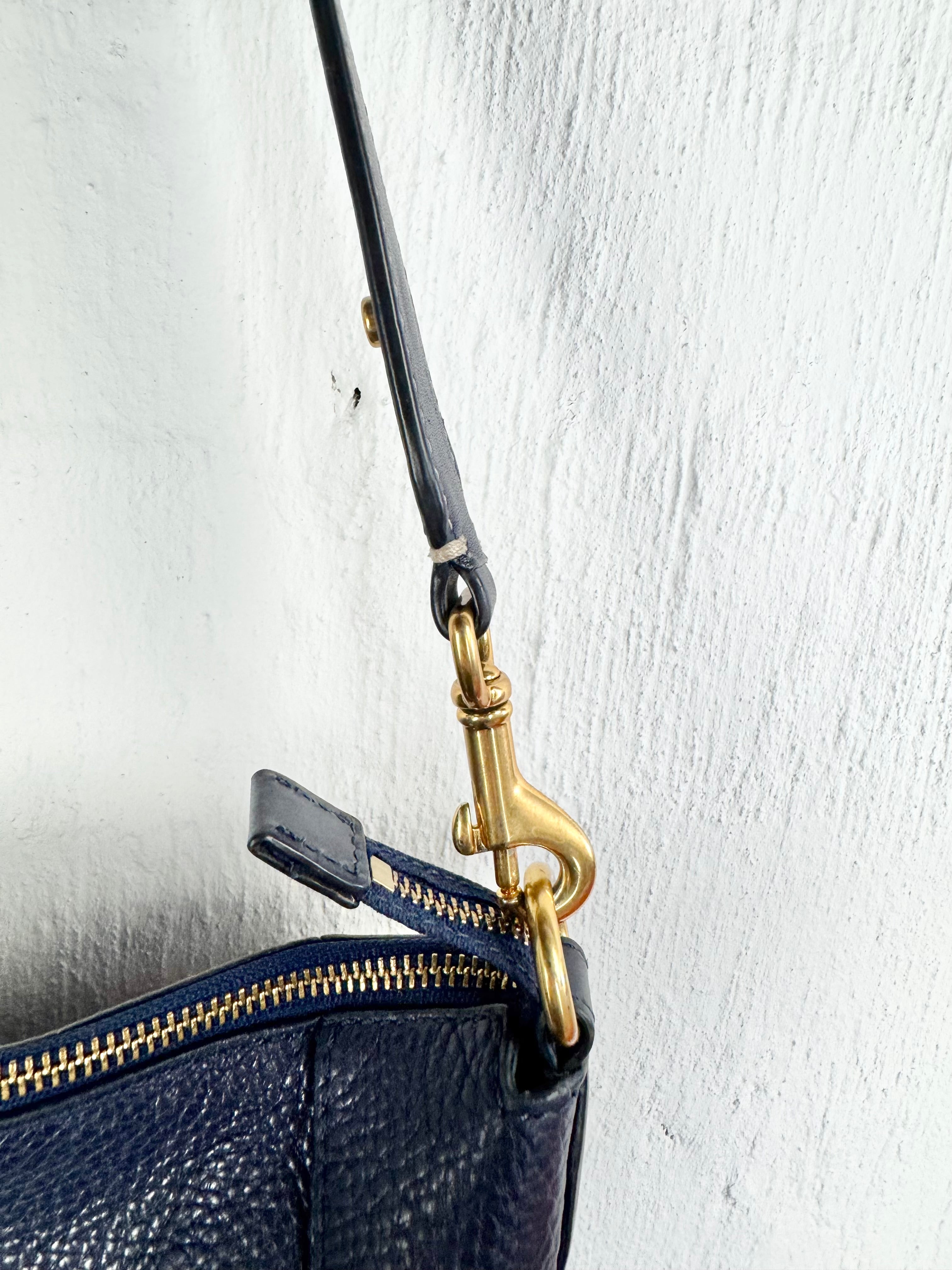 Oroton Prussian Blue Odyssey Large Hobo Bag