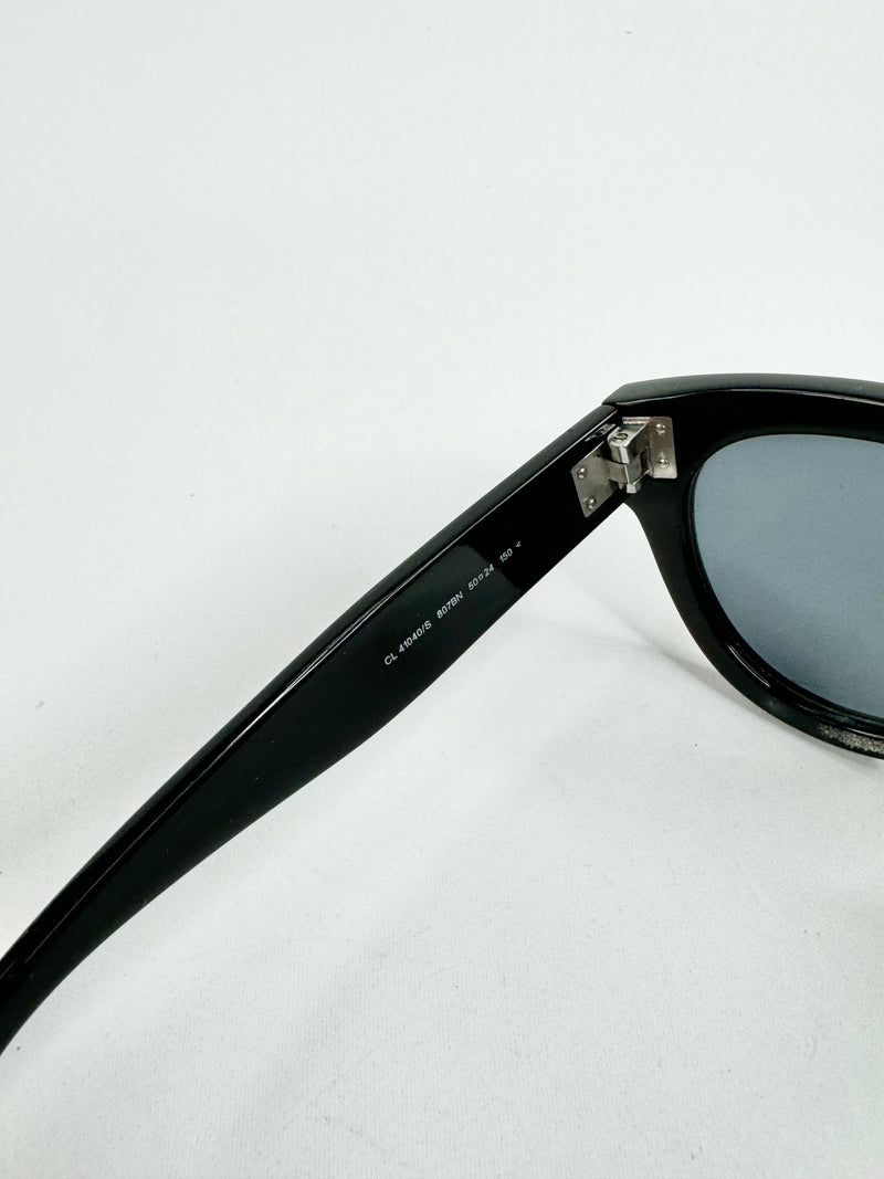 Celine Black Ovular Cat Eye Sunglasses