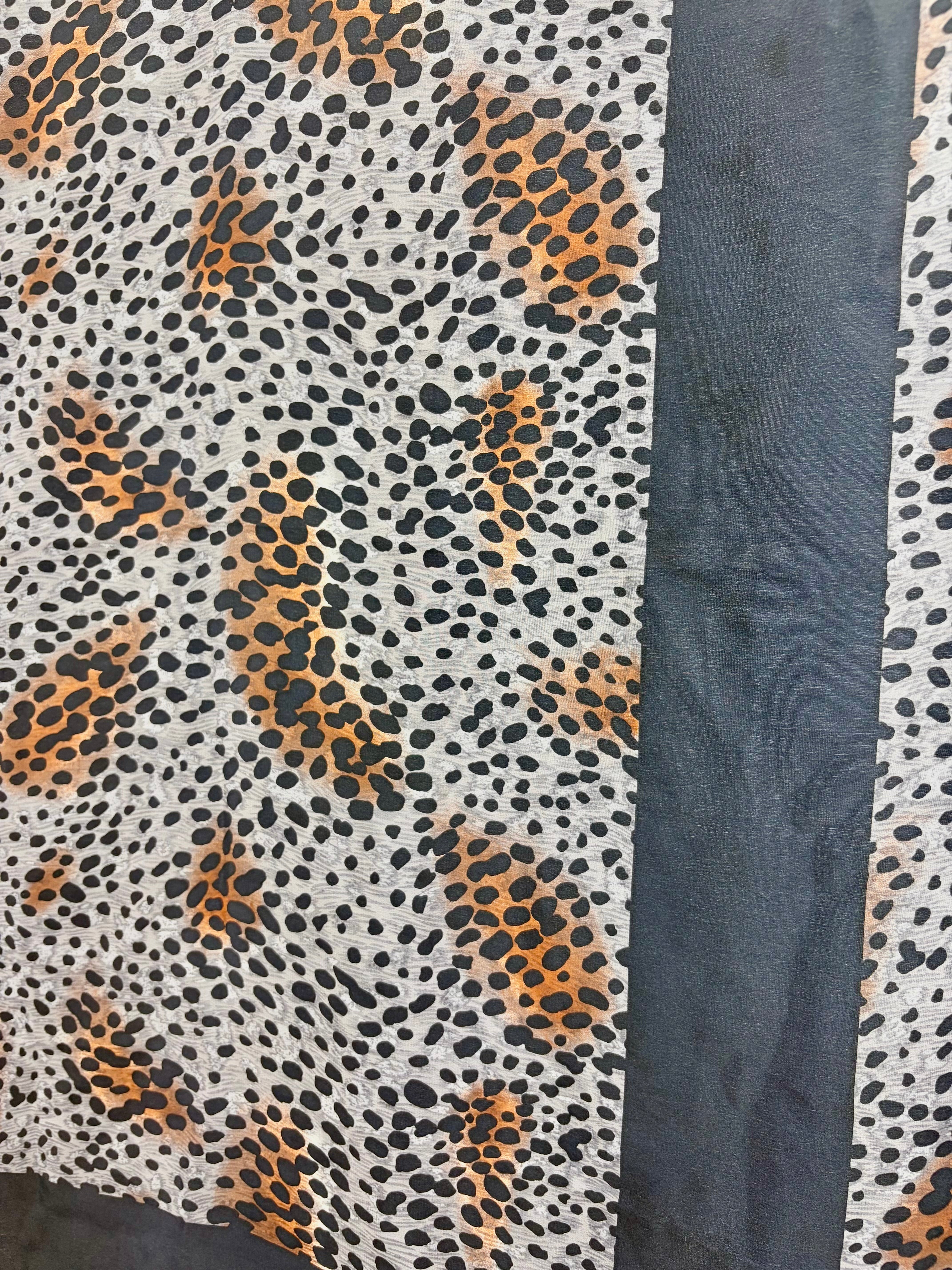 Vintage Bill Blass Cheetah Print Silk Scarf