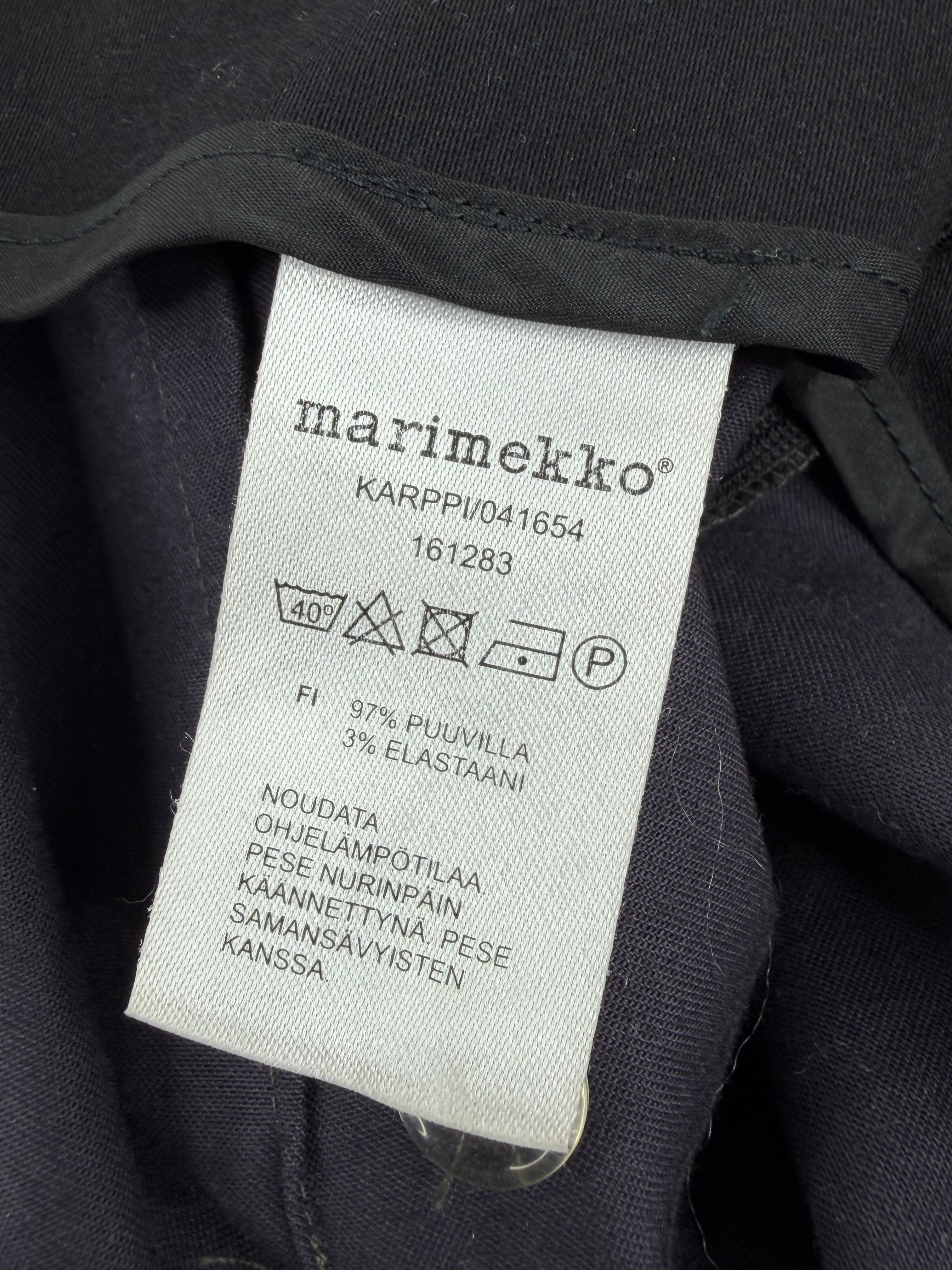 Marimekko Black and Grey Patterned Stretch Pant - AU6