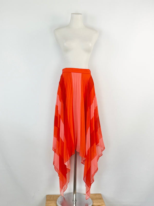 Lover Sunset Orange Pleated Skirt - AU8
