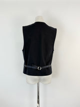 Sandro Black Wool-Blend Vest - 46