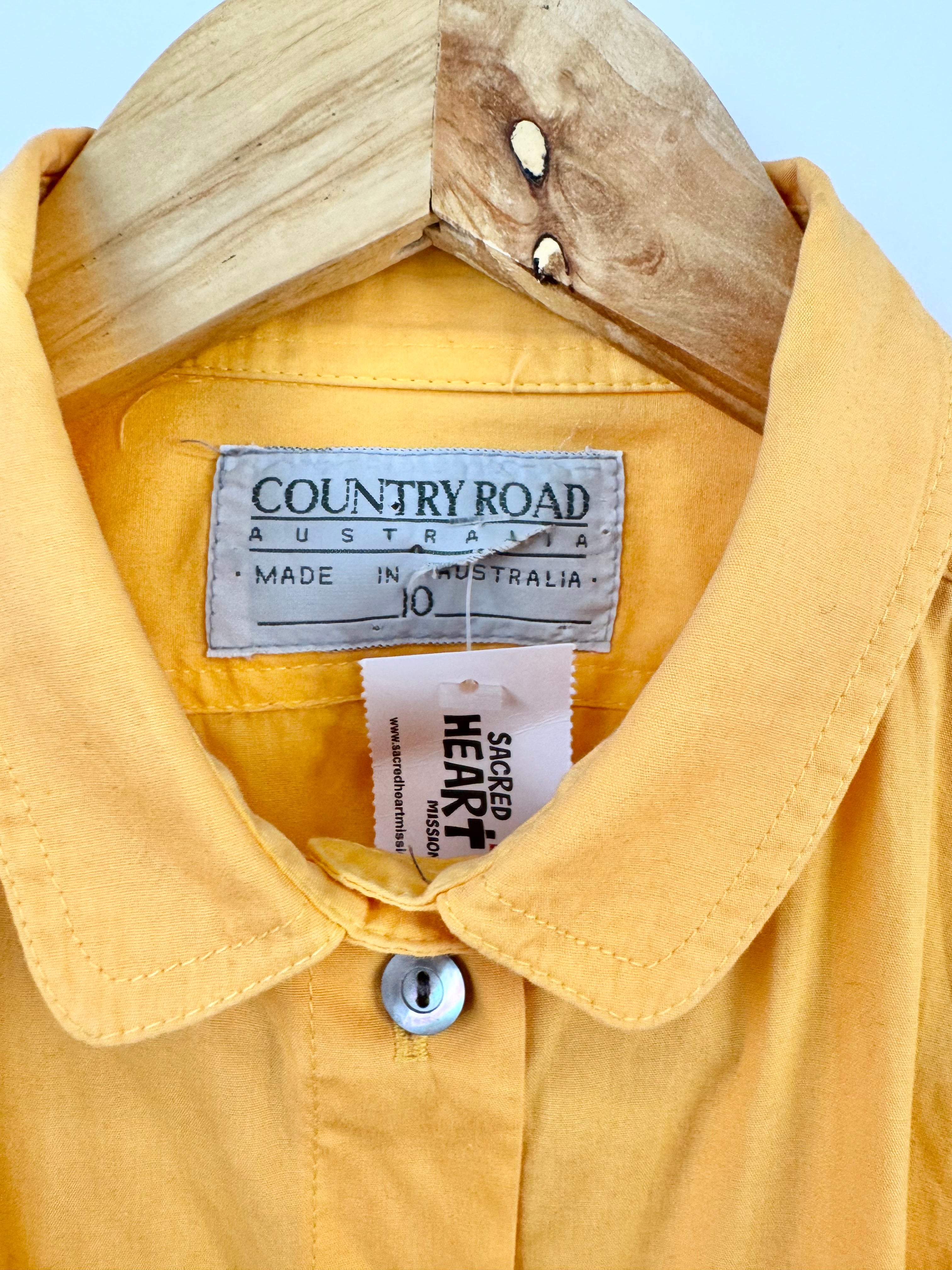 VINTAGE COUNTRY ROAD MARIGOLD COTTON SHIRT - AU10
