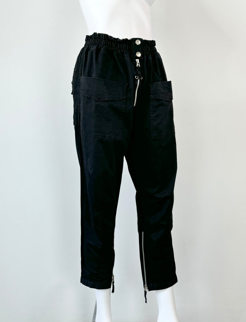 Isabel Marant Black Ruffle Waist Slacks - AU8