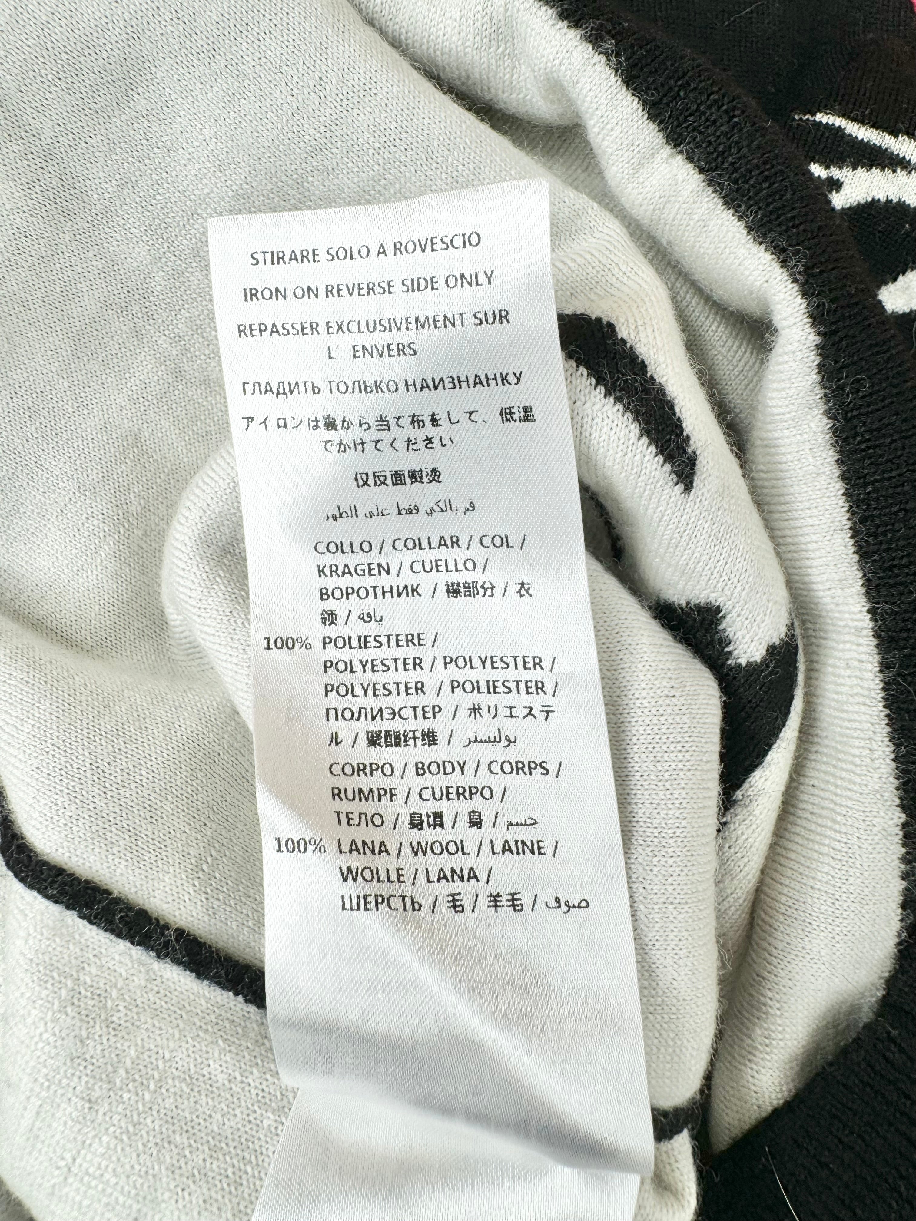 McQ Black & Bright Pink Swallow Pattern Wool Jumper - AU8