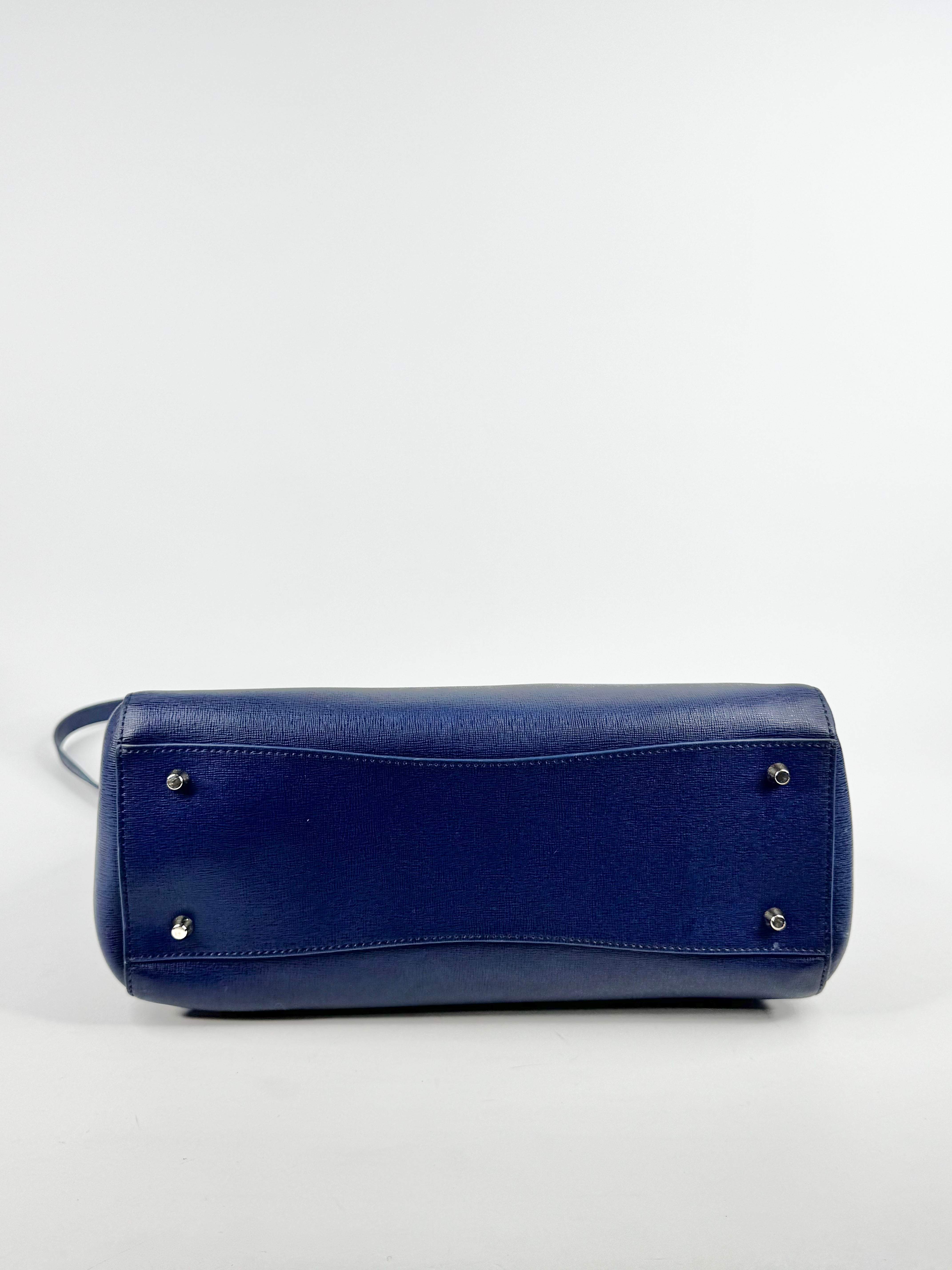 Furla Phalo Blue Leather Handbag