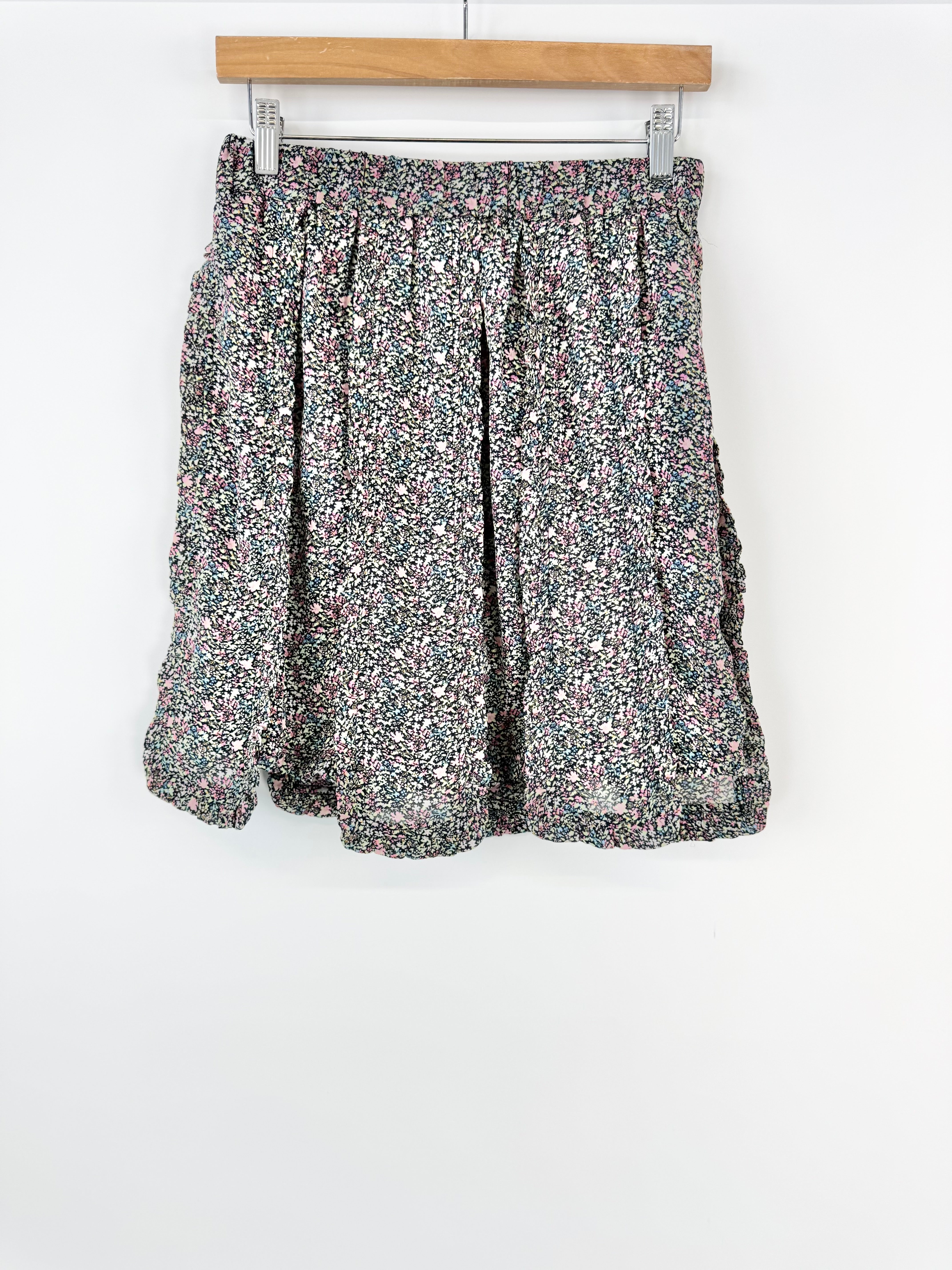 Ganni 'Printed Light Crepe Mini' Microfloral Skirt NWT - AU8