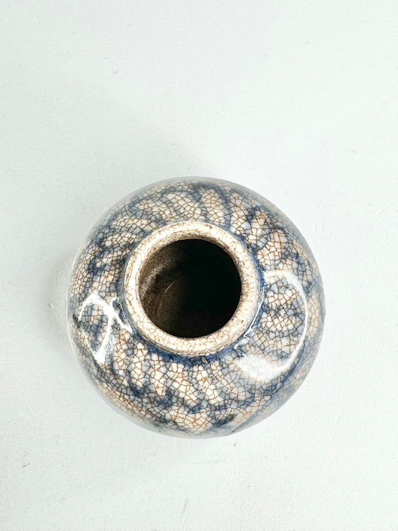 Antique Blue Cracked Glaze Jarlet