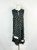 Proenza Schouler Spring Silk Black Polka Dot Ruffle Bridgerton Dress - AU8