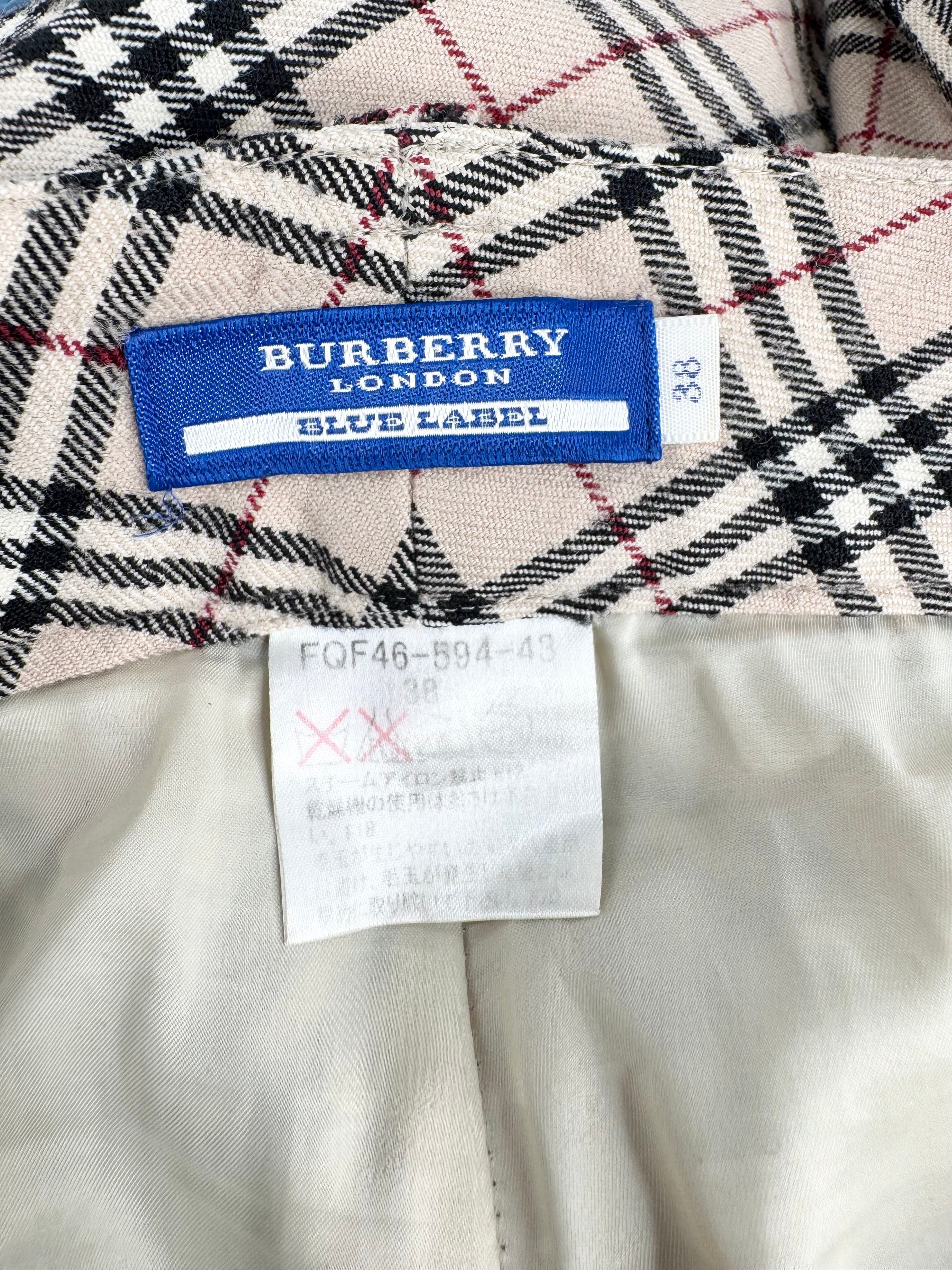 Burberry Blue Novacheck Patterned Trousers - 38