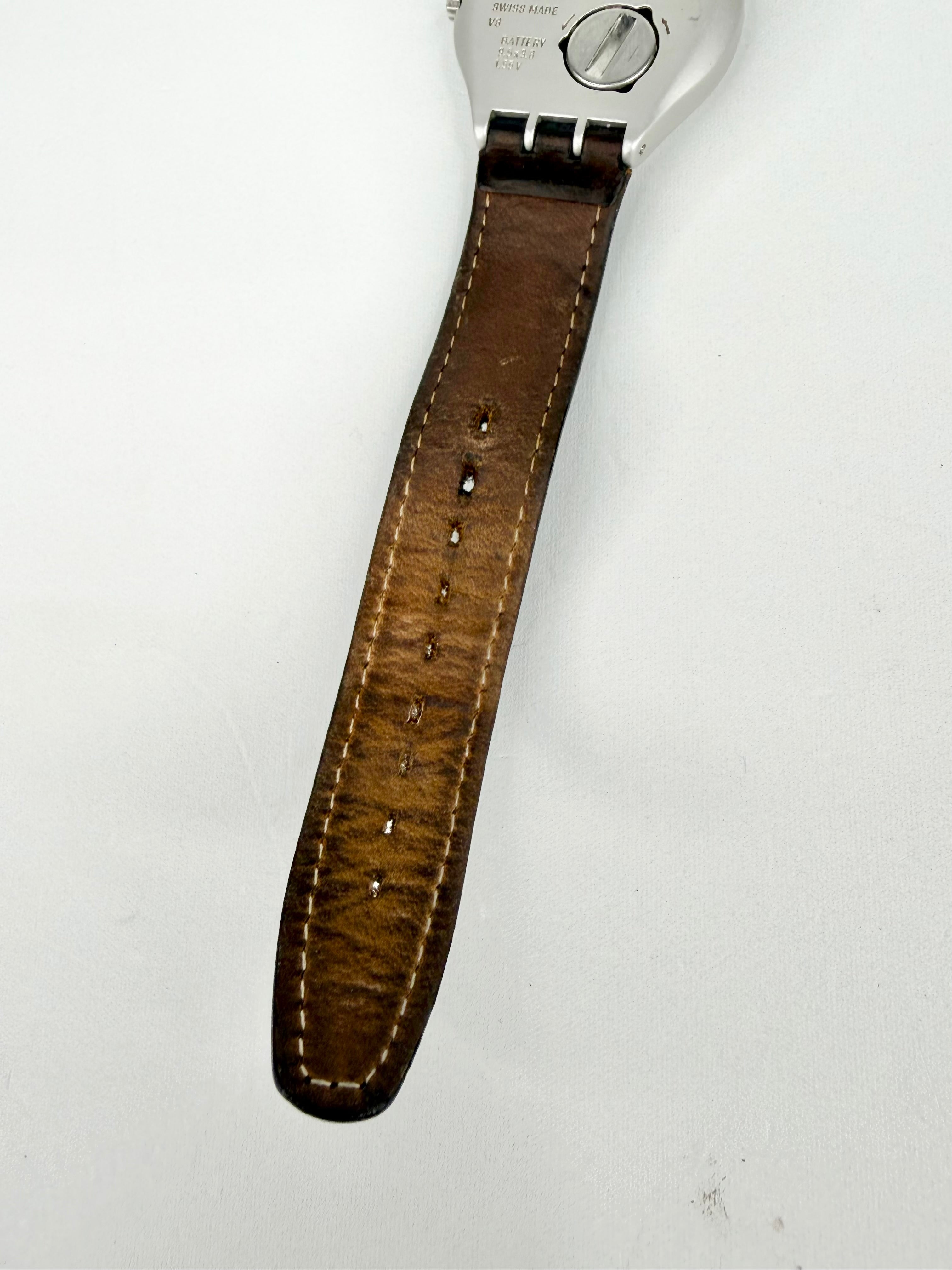 Swatch Metallic Grey 'Big Irony Sabbia' Watch