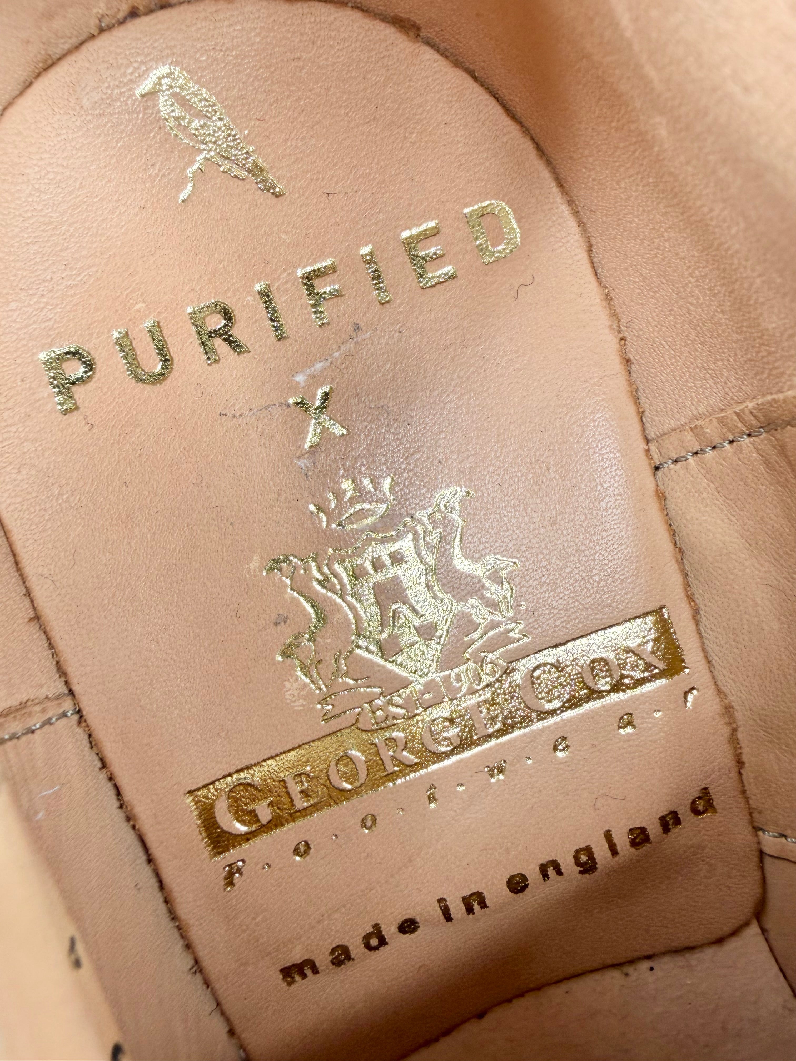 Purified x George Cox Switch Design Gum Sole Leather Lace-up Shoes - EU38