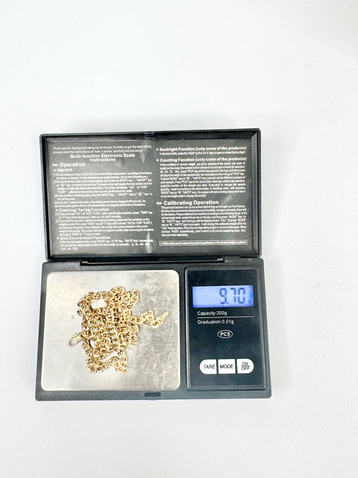 9ct Gold Flat Curb Chain Necklace