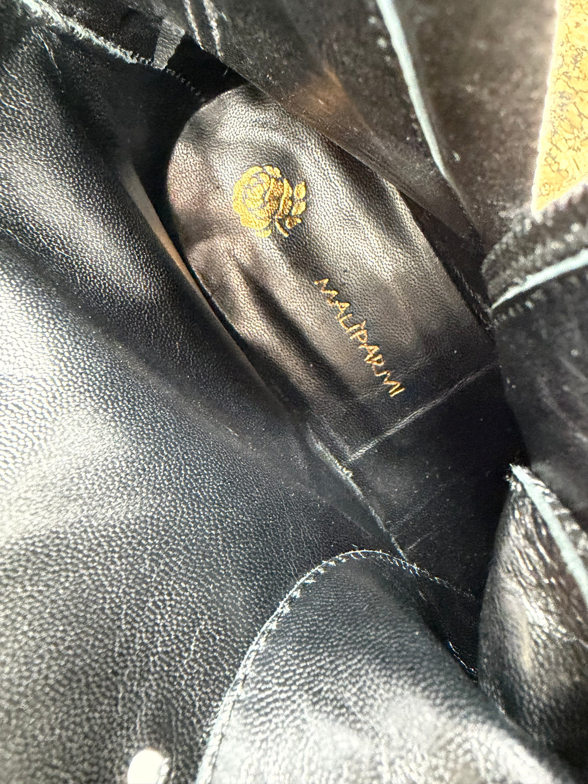 Maliparmi Black Leather & Fabric ‘Precious’ Jacquard Boots - EU41