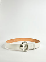 Franco Giazzi White Leather Belt