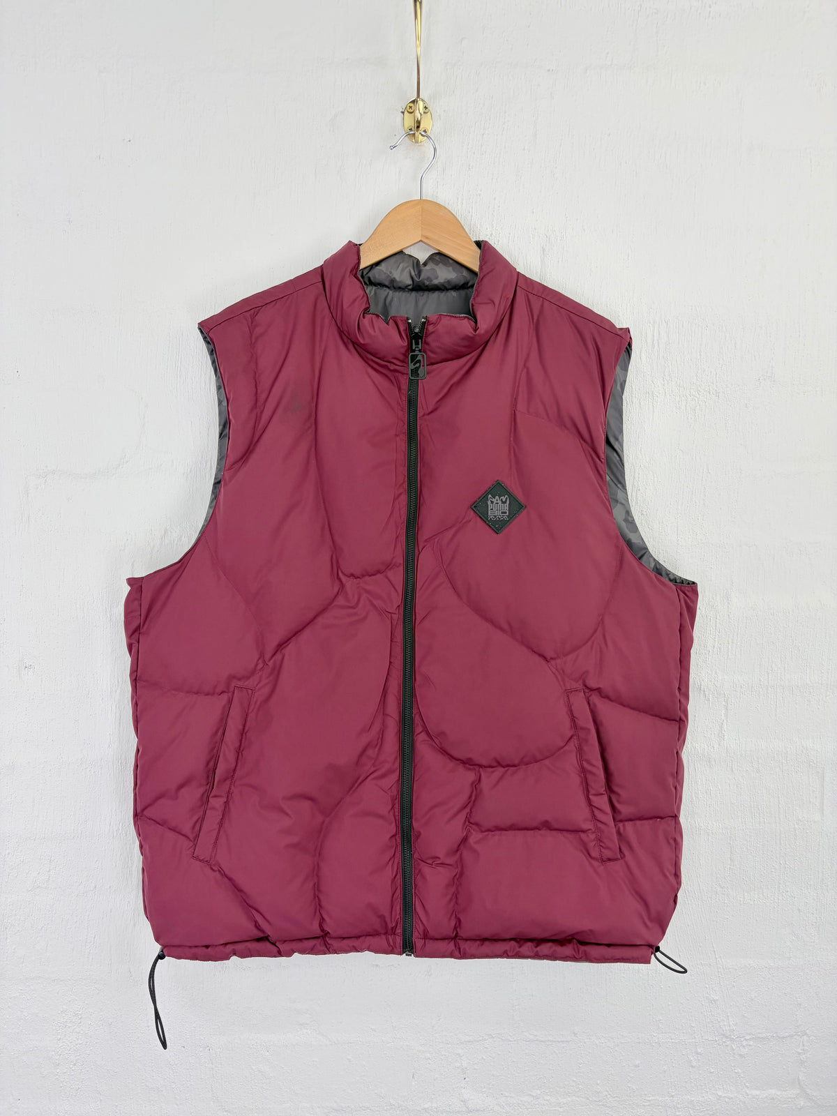 Puma x PAM Grey Camo & Burgundy Reversible Vest - L