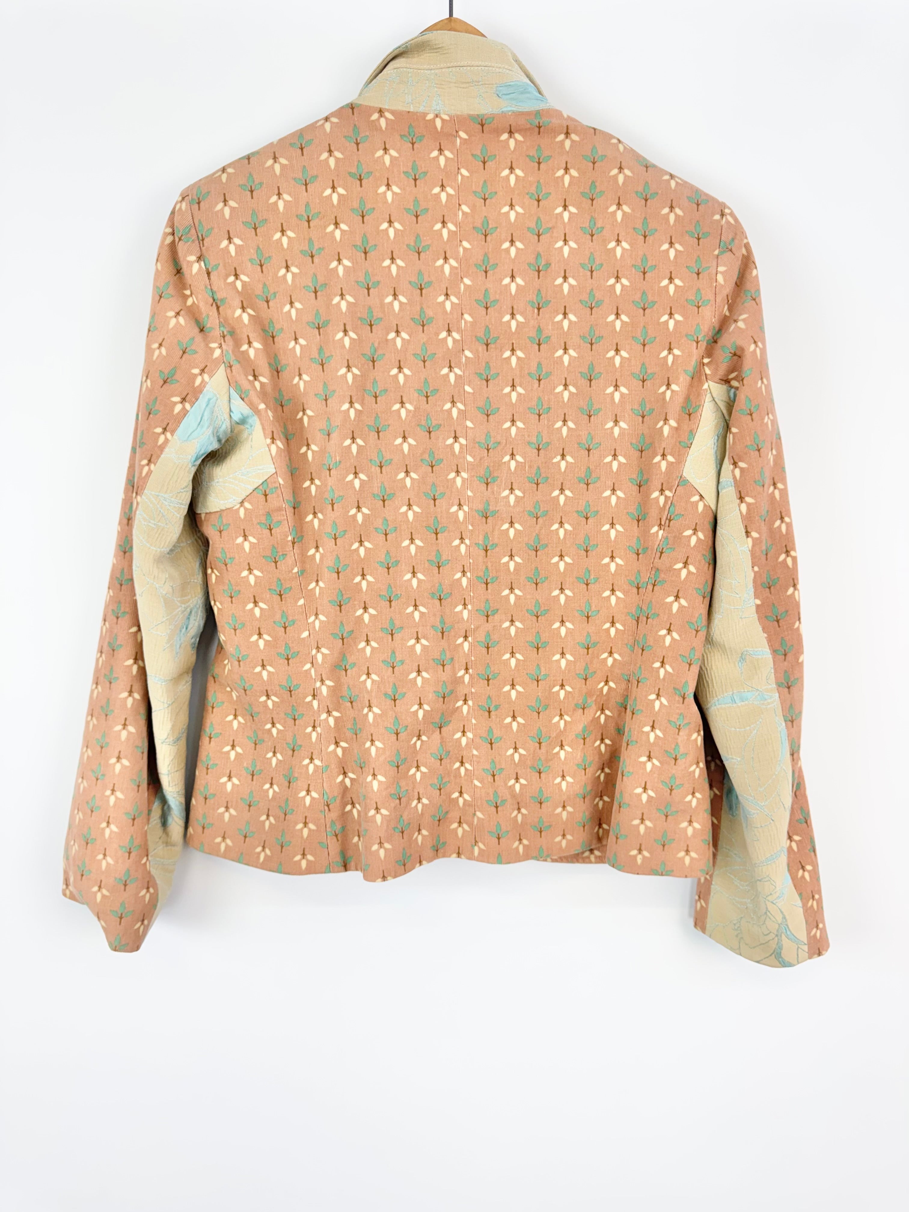 Alannah Hill Peach Floral Patterned Corduroy Jacket - AU12