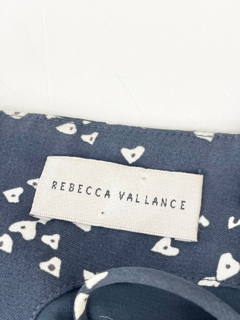Rebecca Vallance Navy Blue Heart Speckled Singlet Top - AU8