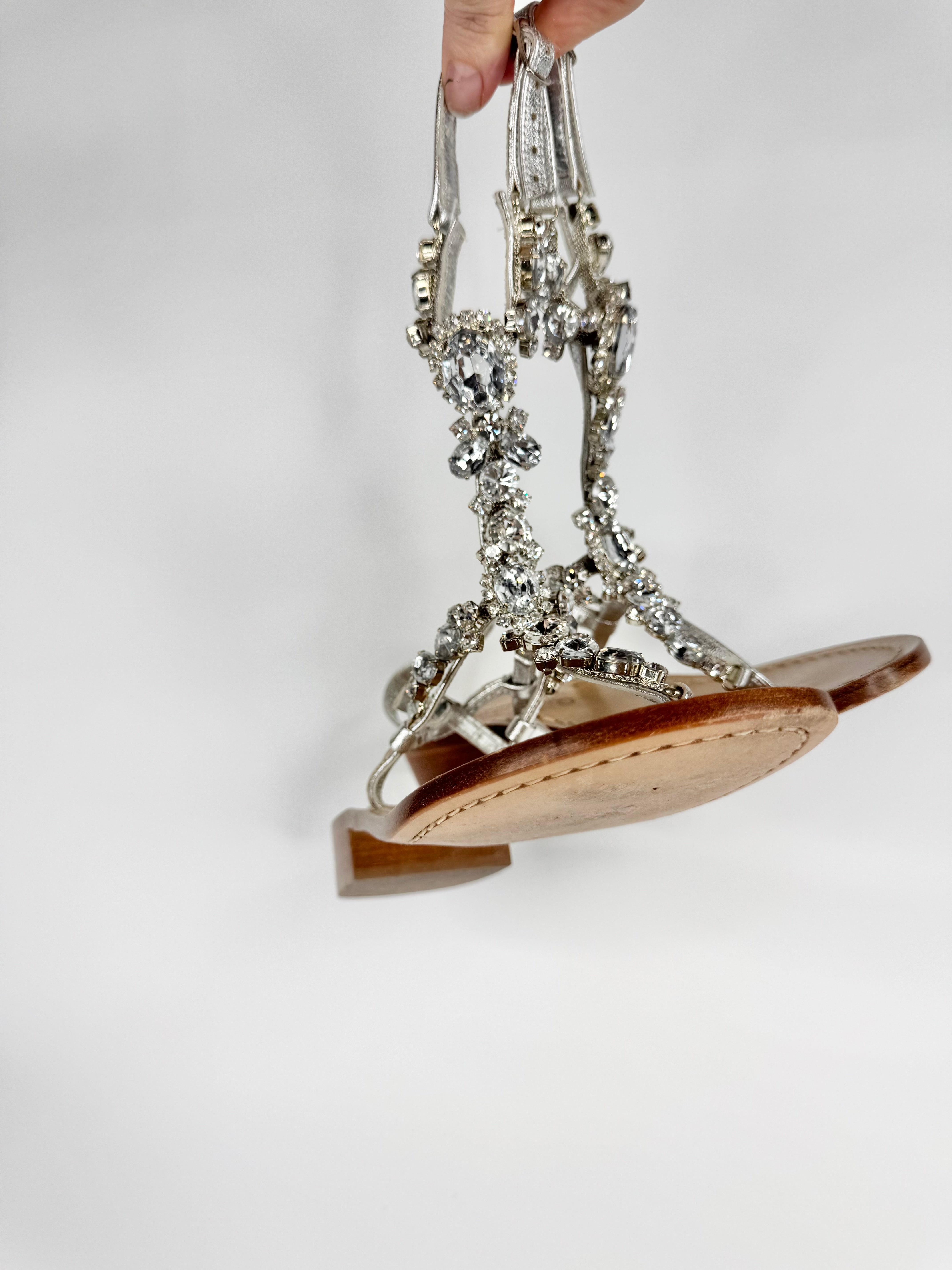 Preludio Capri Crystal Embellished Capri Style Flats - EU37