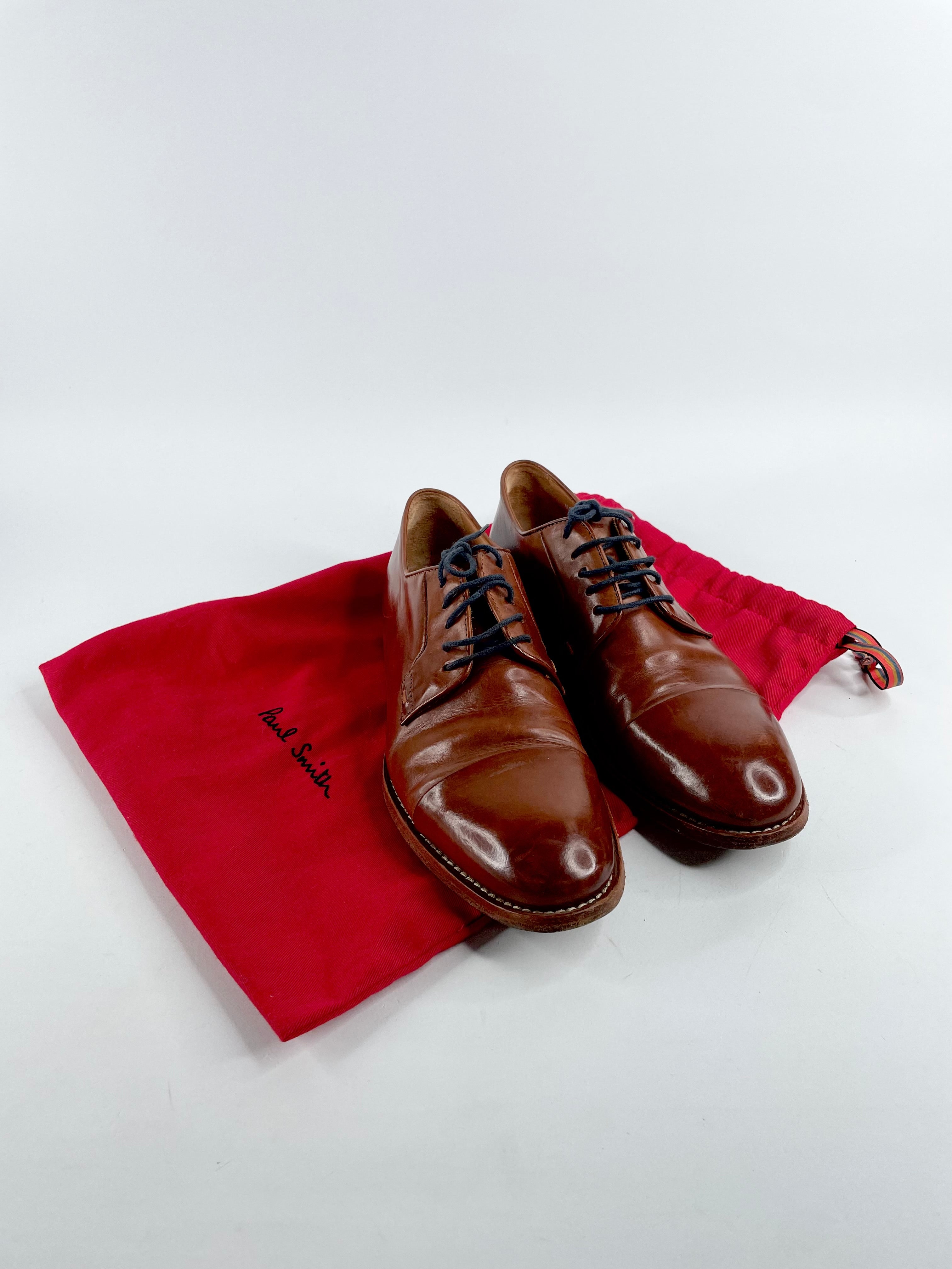 Paul Smith Tan Leather Lace Ups - EU40.5