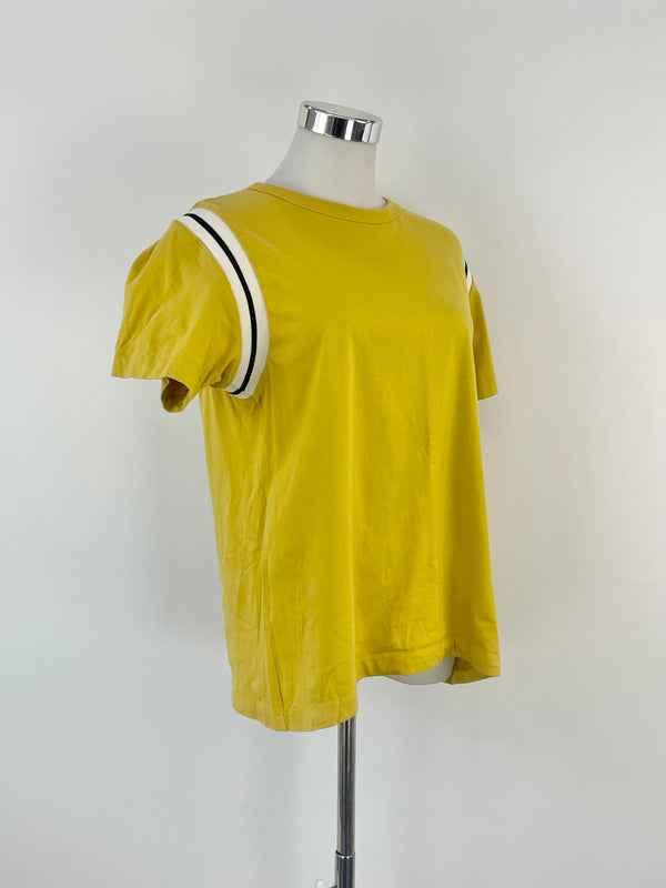 Kloke Mustard Yellow Contrast-Shoulder T-Shirt - AU8