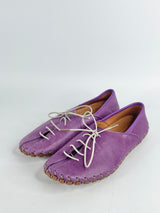 Stegmann Violet Leather Flat Lace Ups - EU36