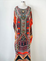 Camilla 'Dance of the Dao' Silk Long Kaftan - O/S