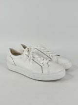 Paul Green White Leather Embellished Supersoft Sneakers - EU41.5