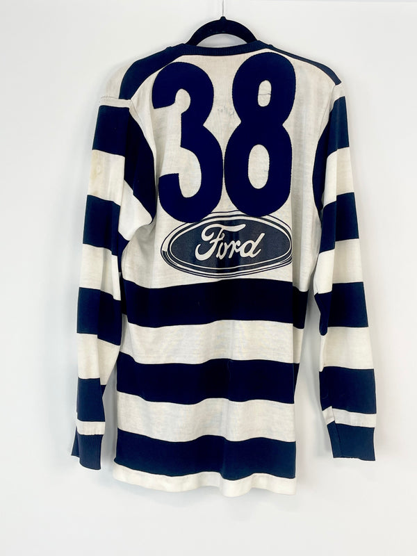 Signed Geelong Cats 90s Era Vintage Long Sleeve Guernsey