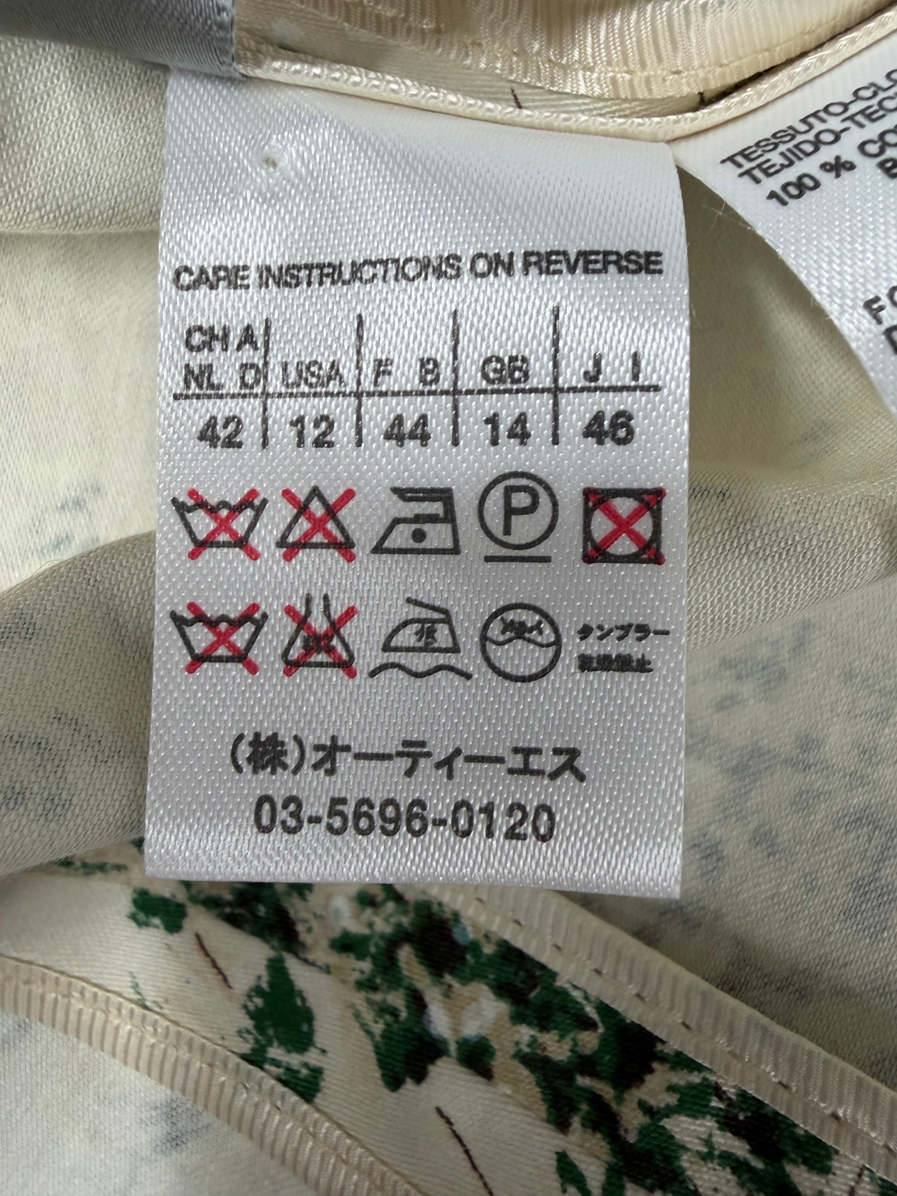 Max Mara Printed Green and Cream Blazer - AU14