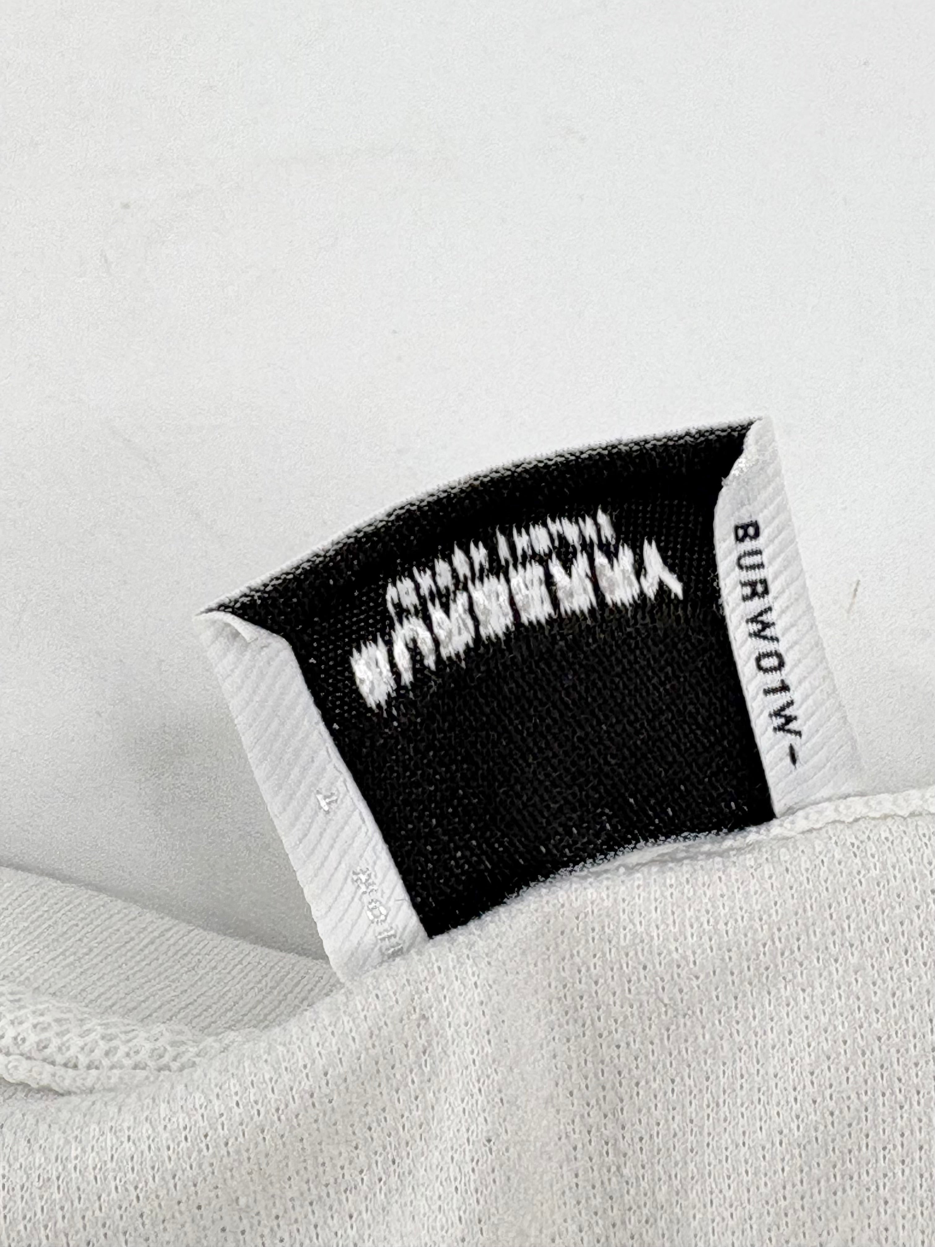 Burberry White Pique-Cotton Polo Top - S
