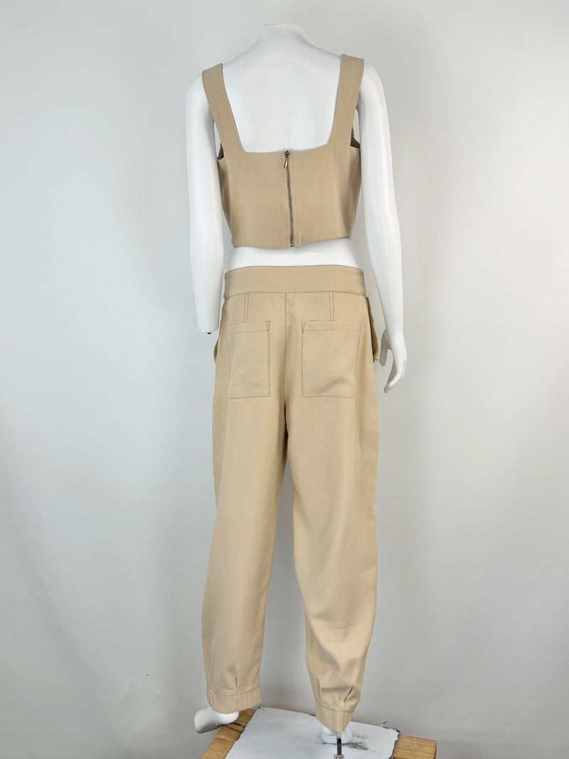 Dot. the Label Beige Crop Top & Pants Set - AU10