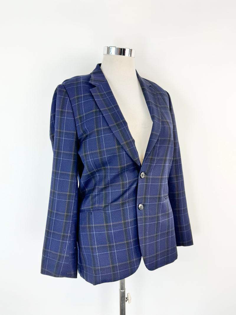 Paul Smith Soho Fit Blue Plaid Wool Suit - 40/50R