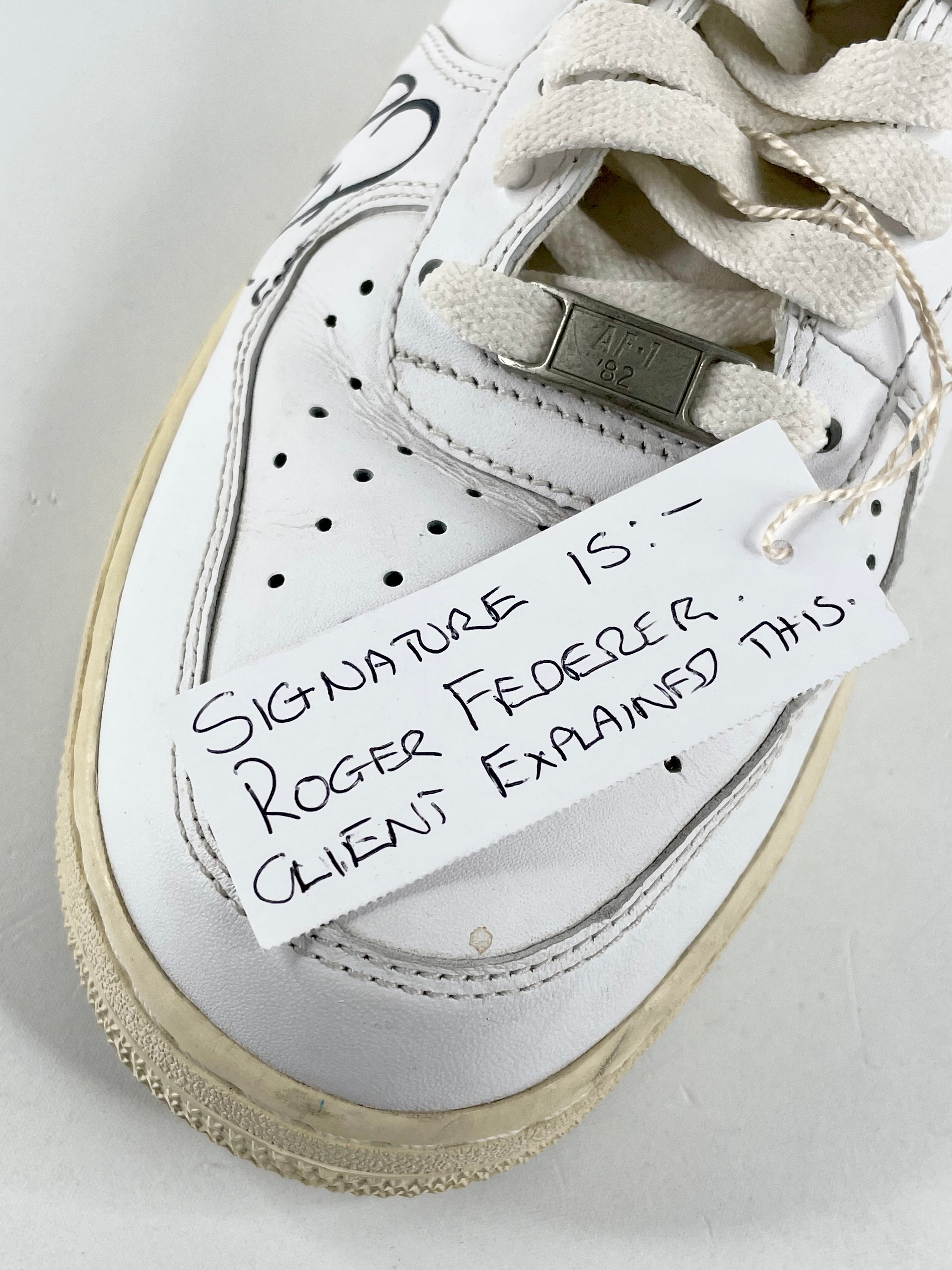 Roger Federer Signed Nike Air Force 1 Sneakers